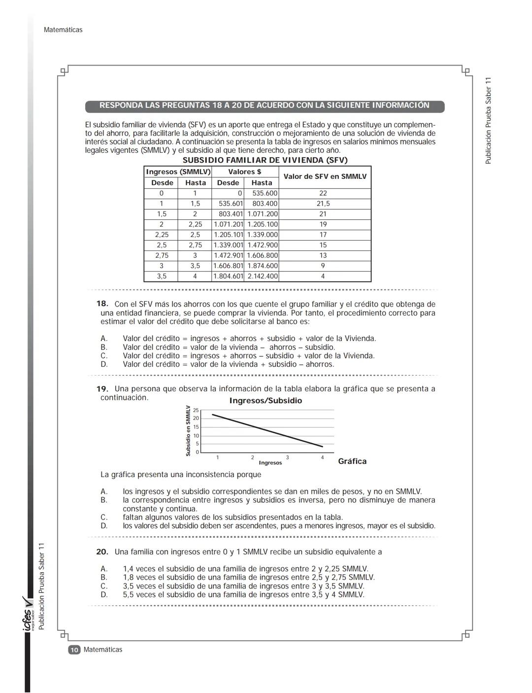 icfes V
saber 11°
CUADERNILLO
DE PREGUNTAS
SABER 11° 2016
Cuadernillo de prueba
Ejemplo de preguntas
11° grado Presidente de la República
Ju