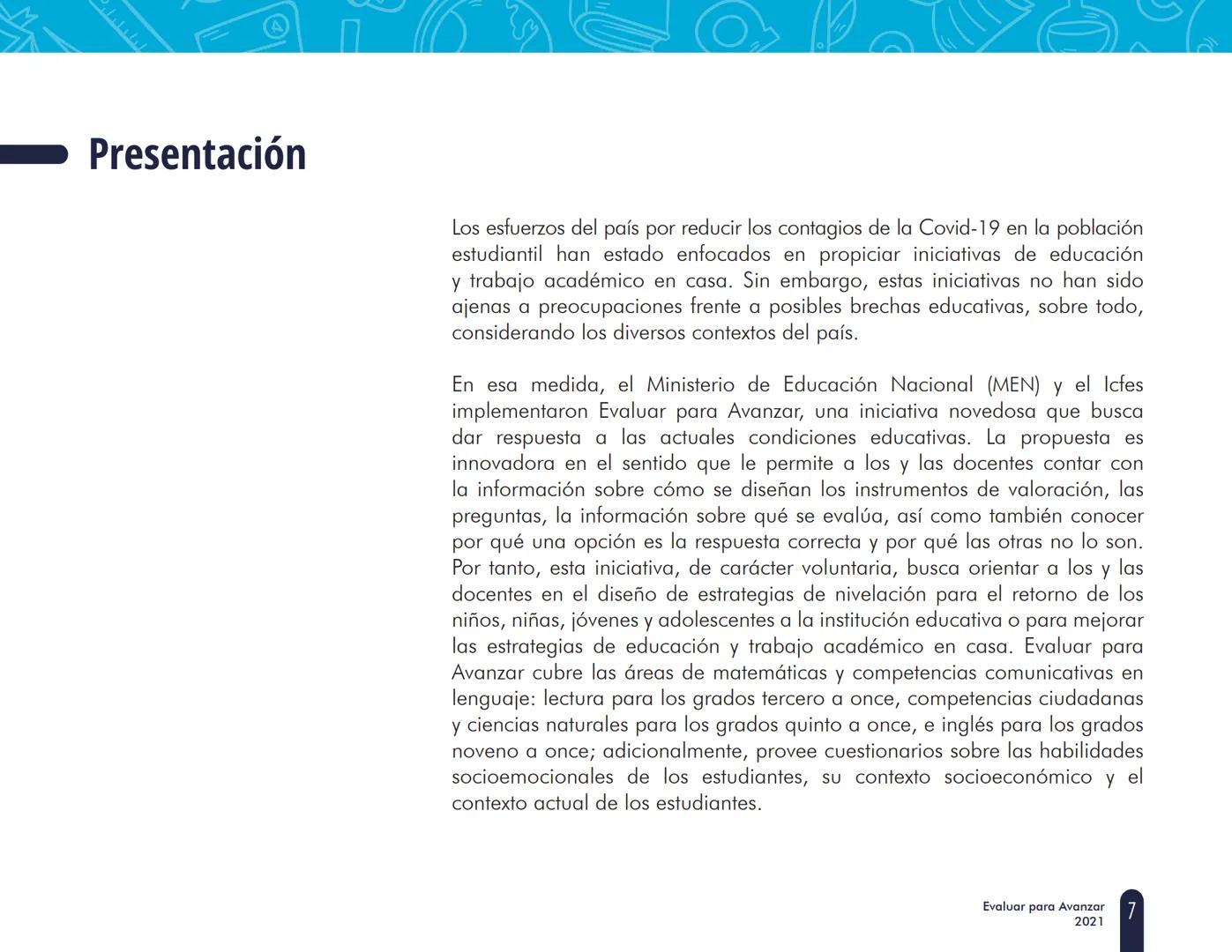 La educación
es de todos
MineducaciónINSTITUCIÓN EDUCATIVA EUSTAQUIO PALACIOS
URIZON
Cuadernillo 1 de 2021
3° a 11°
evaluar
para
avanzar
Guí