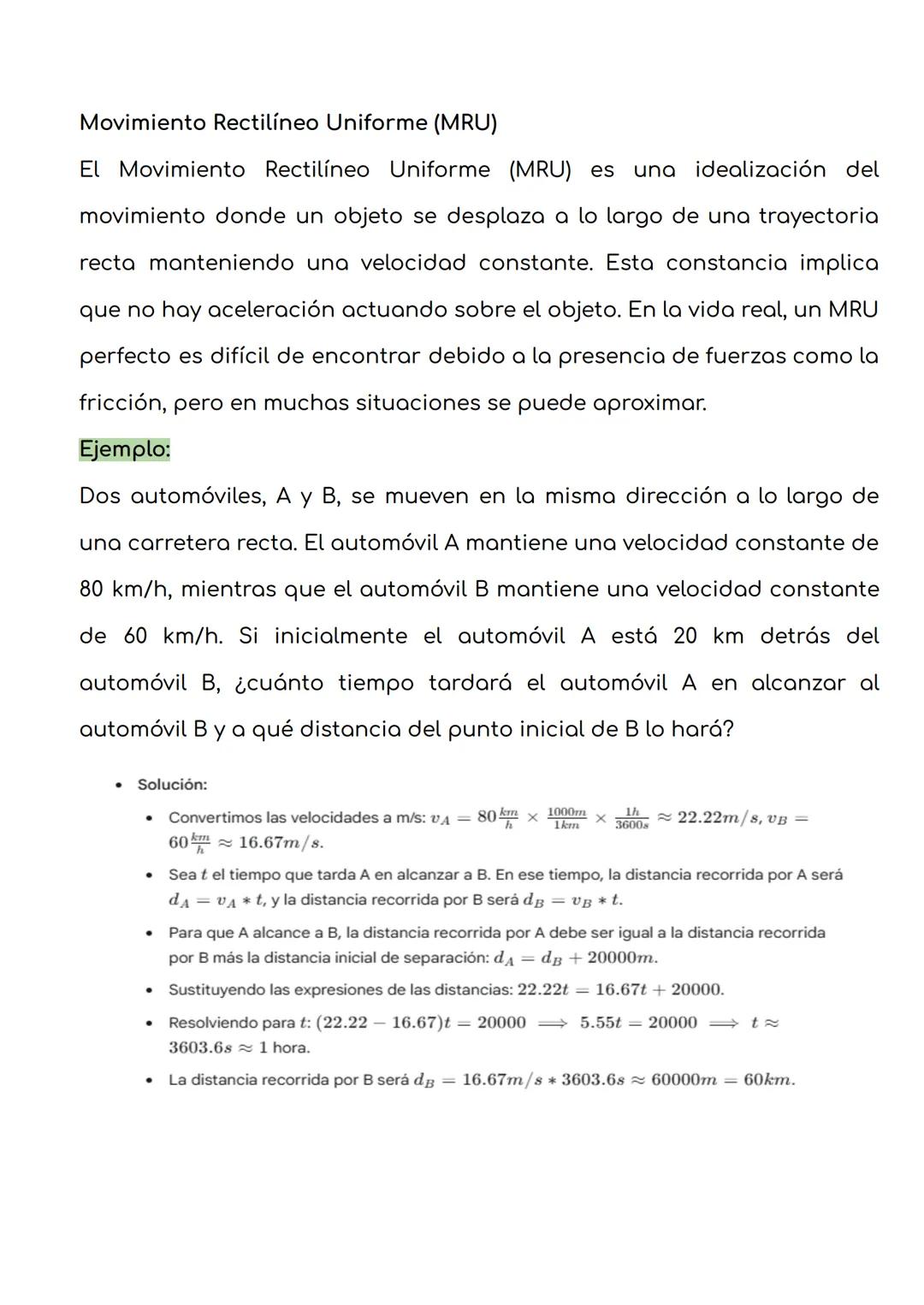 Movimiento rectilíneo uniforme