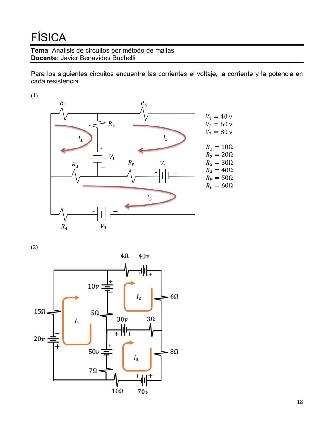 FISICA
Docente: Mg. Javier Benavides Buchelli
LEYES DE KIRCHHOFF
CONCEPTOS BÁSICOS
Nodo: Es la unión eléctrica de dos o más terminales corre