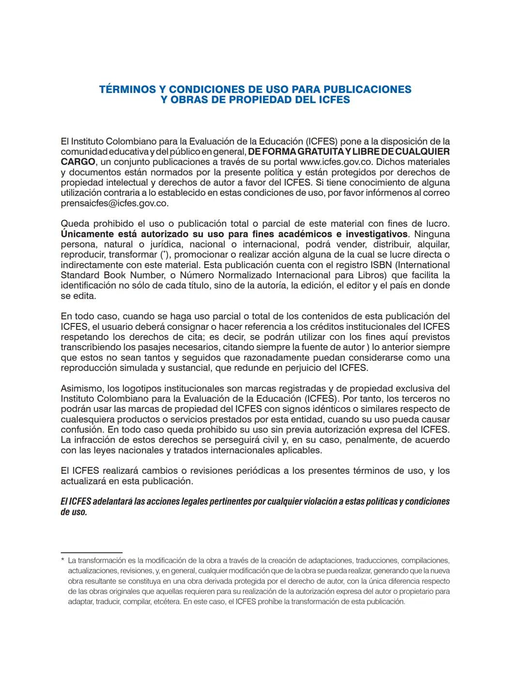 icfes V
saber 3º, 5º y 9°
CUADERNILLO
DE PREGUNTAS
SABER 3º, 5º y 9° 2012
Cuadernillo de prueba
Ciencias naturales
9° grado Presidente de la