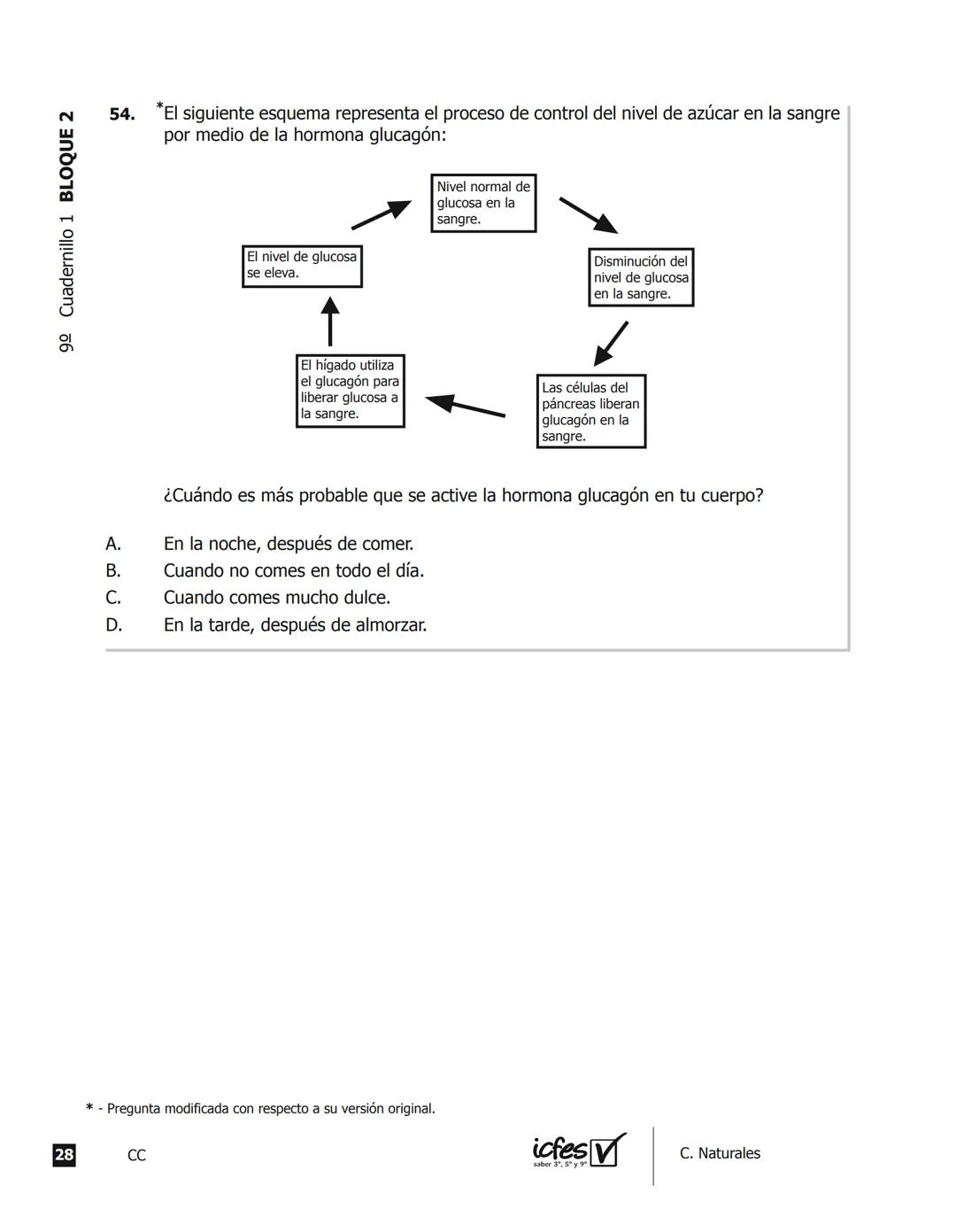 icfes V
saber 3º, 5º y 9°
CUADERNILLO
DE PREGUNTAS
SABER 3º, 5º y 9° 2012
Cuadernillo de prueba
Ciencias naturales
9° grado Presidente de la