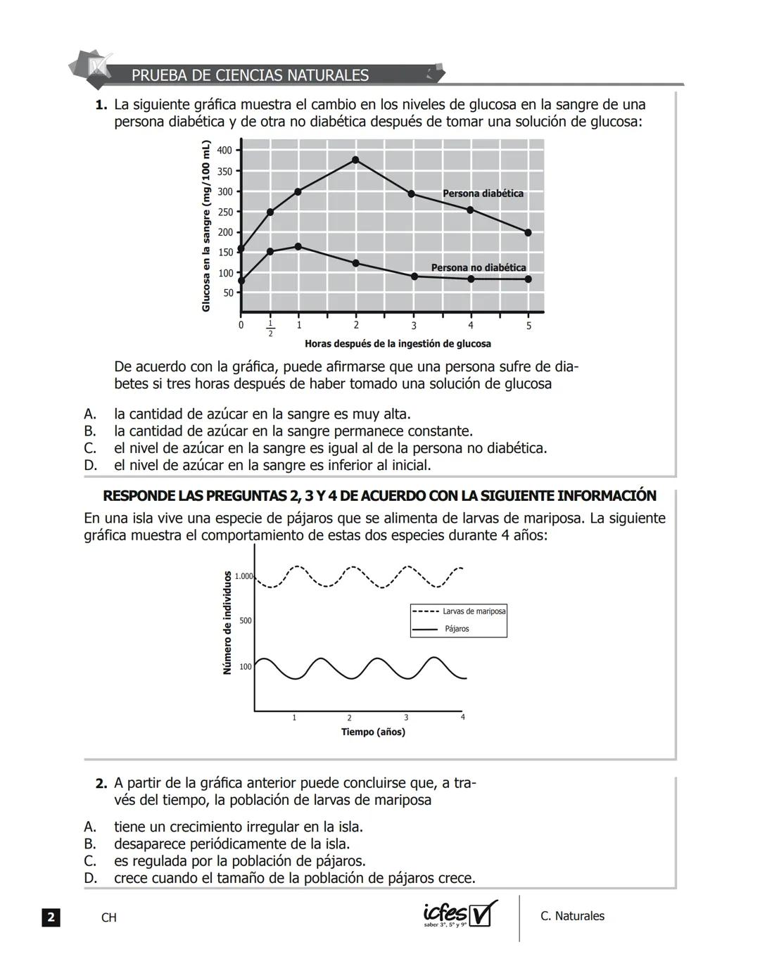 icfes V
saber 3º, 5º y 9°
CUADERNILLO
DE PREGUNTAS
SABER 3º, 5º y 9° 2012
Cuadernillo de prueba
Ciencias naturales
9° grado Presidente de la
