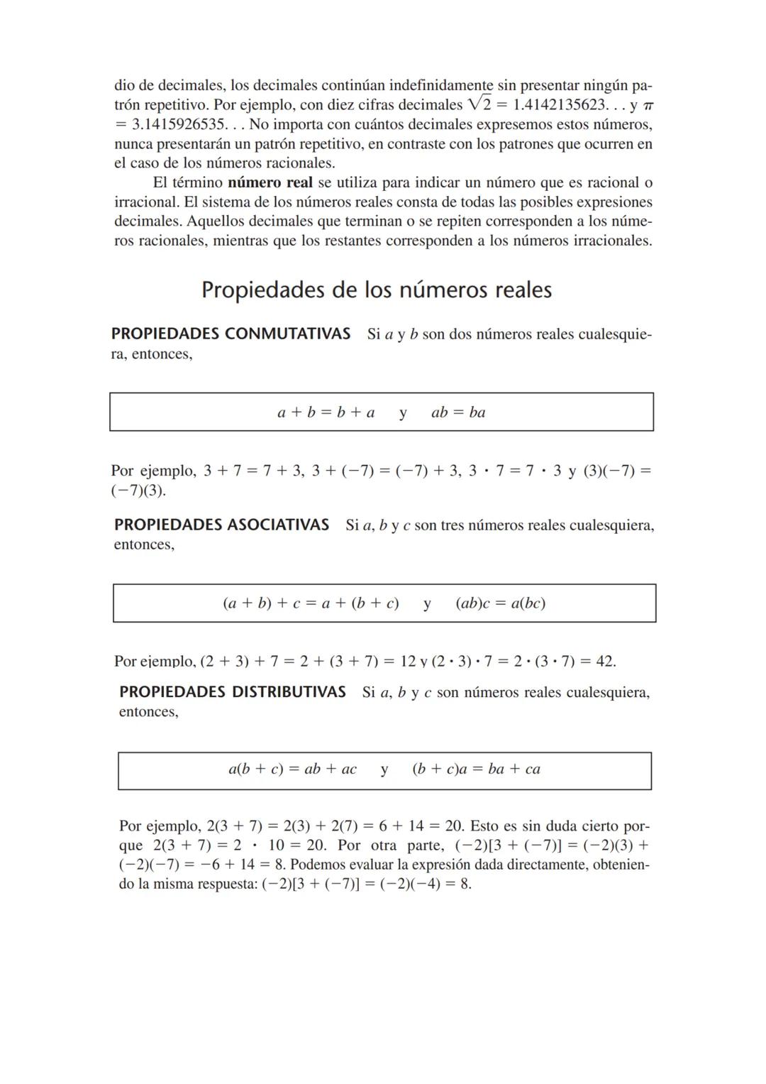 LOS NÚMEROS REALES
Empezaremos dando un breve esbozo de la estructura de los números reales. Los
números 1, 2, 3, etc., se denominan números