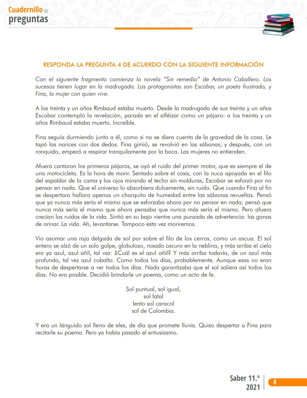 Pruebas Saber 11°
る
2
M
1D
2
1
Prueba P
Lectura Crítica
Cuadernillo de preguntas
Saber 11.°
2
Icfes ## Presidente de la República
Iván Duqu