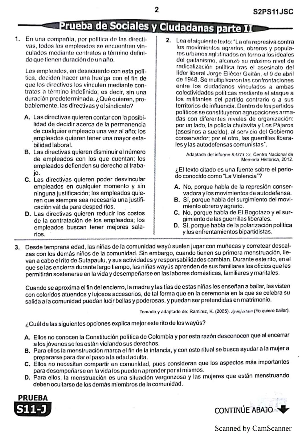 1
● La
Eje del
mejoramiento
Evaluación de la calidad
PRUEBA
S11-J
educativa
Evaluación por Desempeño en Competencias
Segunda sesión
En el si