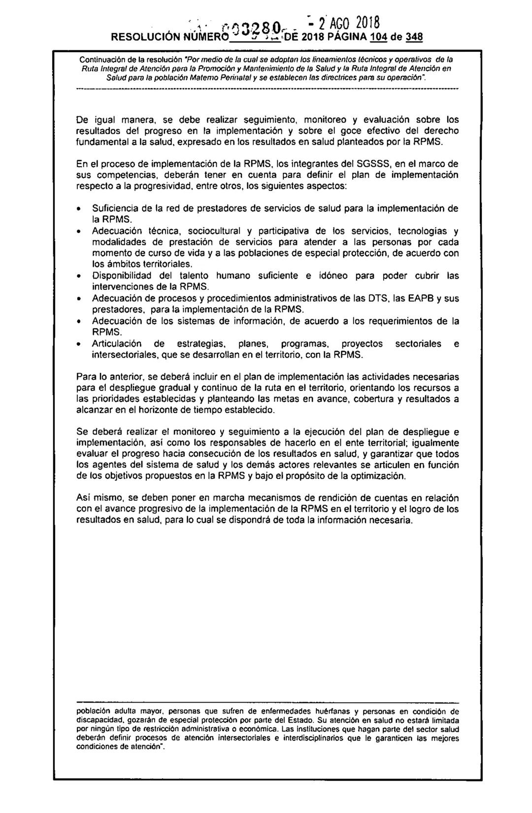 REPÚBLICA DE COLOMBIA
MINISTERIO DE SALUD Y PROTECCIÓN SOCIAL
RESOLUCIÓN NÚMER603280 DE 2018
2 AGO 2018
Por medio de la cual se adoptan los