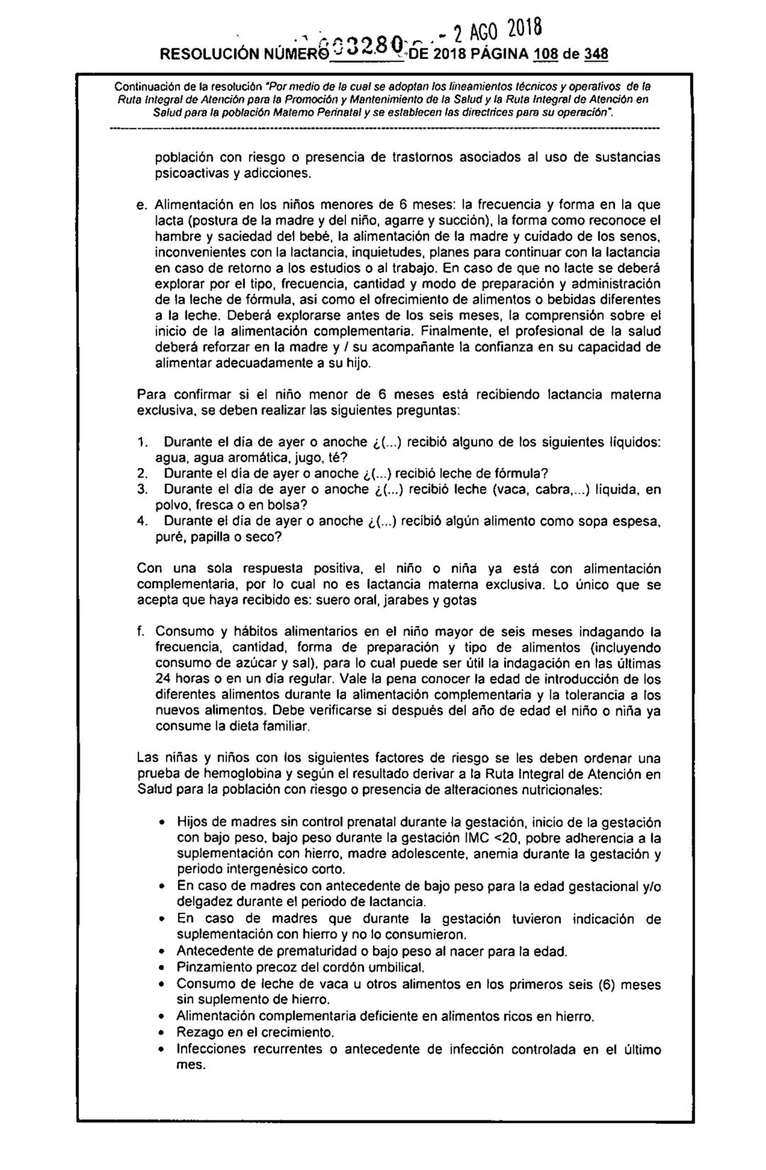 REPÚBLICA DE COLOMBIA
MINISTERIO DE SALUD Y PROTECCIÓN SOCIAL
RESOLUCIÓN NÚMER603280 DE 2018
2 AGO 2018
Por medio de la cual se adoptan los