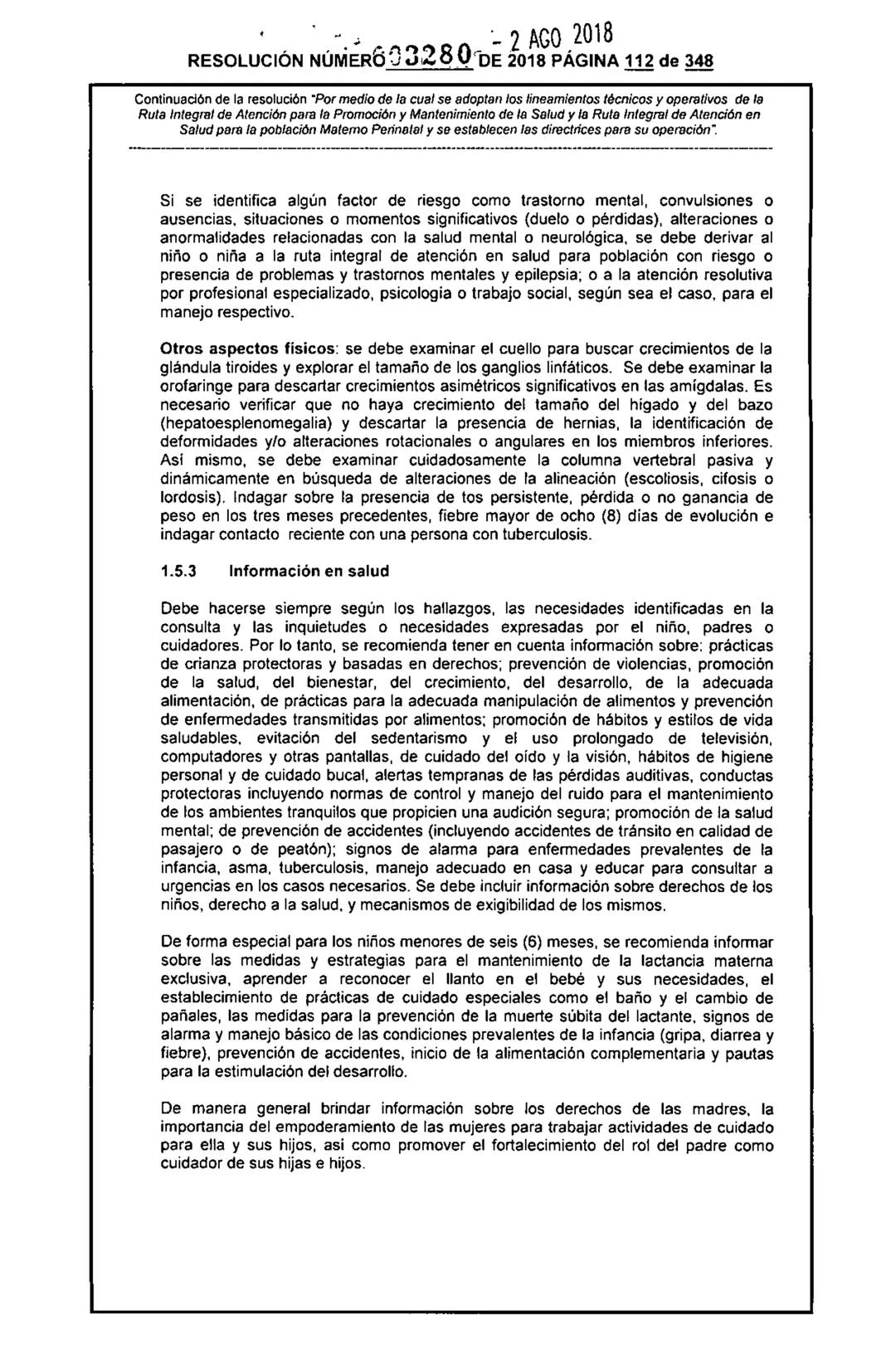 REPÚBLICA DE COLOMBIA
MINISTERIO DE SALUD Y PROTECCIÓN SOCIAL
RESOLUCIÓN NÚMER603280 DE 2018
2 AGO 2018
Por medio de la cual se adoptan los
