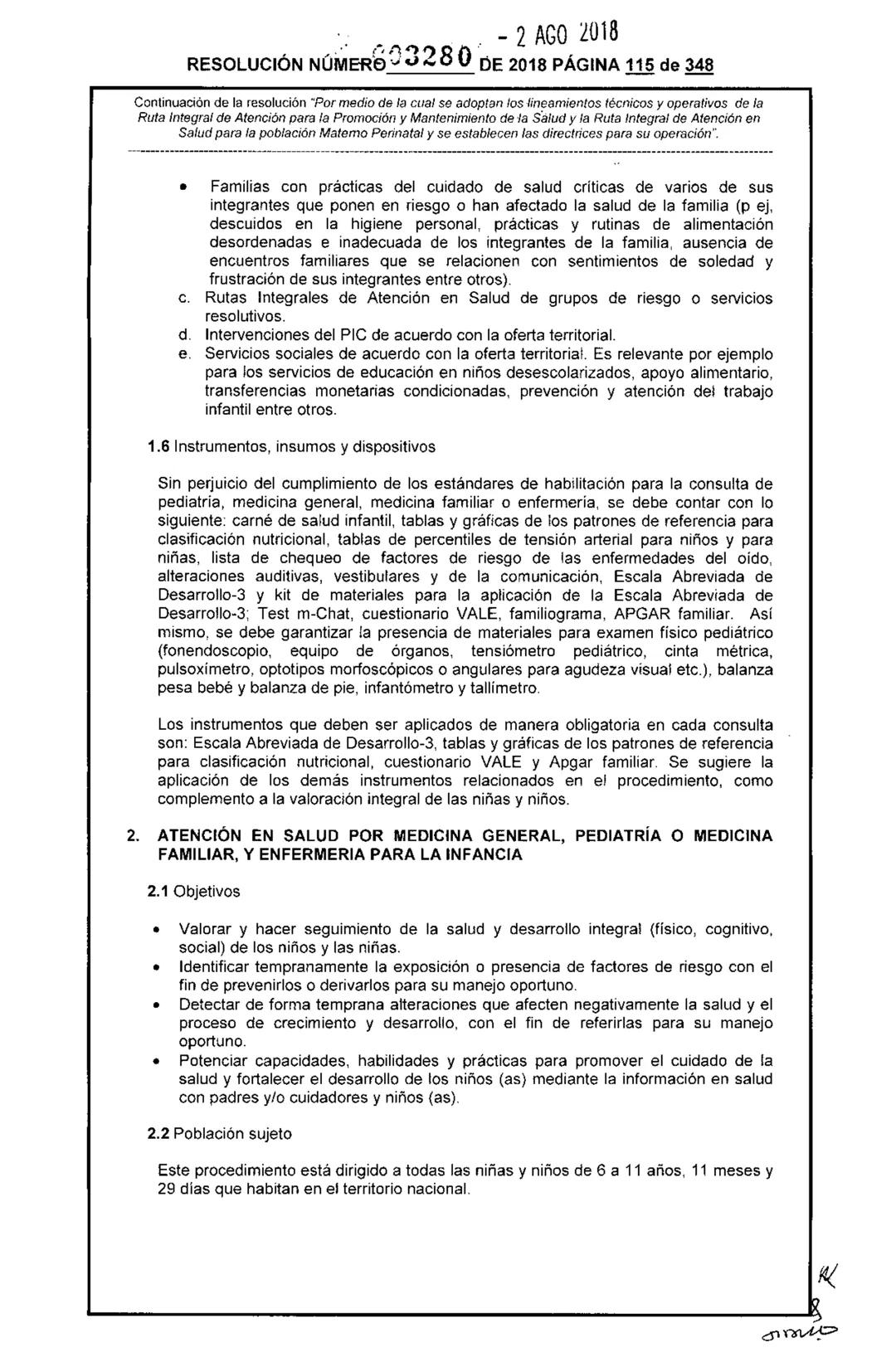 REPÚBLICA DE COLOMBIA
MINISTERIO DE SALUD Y PROTECCIÓN SOCIAL
RESOLUCIÓN NÚMER603280 DE 2018
2 AGO 2018
Por medio de la cual se adoptan los