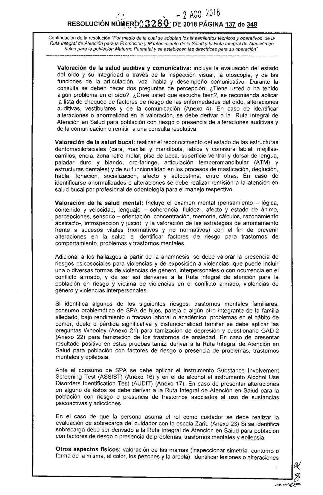 REPÚBLICA DE COLOMBIA
MINISTERIO DE SALUD Y PROTECCIÓN SOCIAL
RESOLUCIÓN NÚMER603280 DE 2018
2 AGO 2018
Por medio de la cual se adoptan los