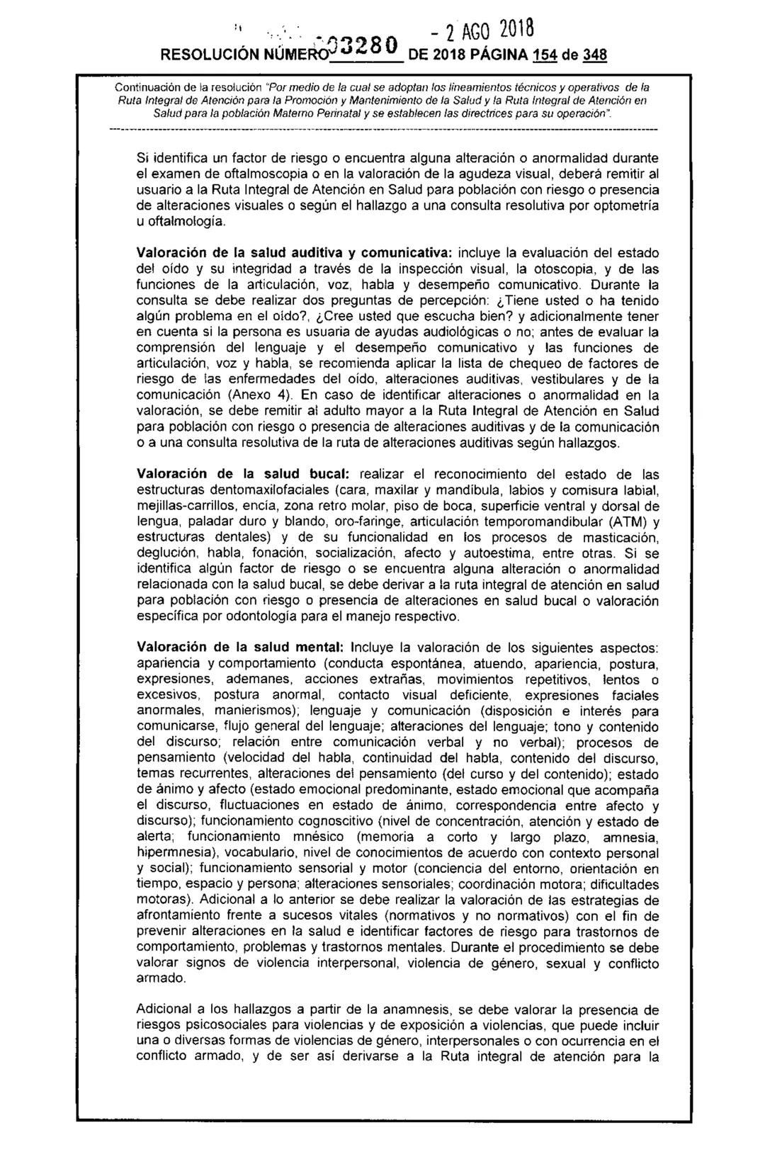 REPÚBLICA DE COLOMBIA
MINISTERIO DE SALUD Y PROTECCIÓN SOCIAL
RESOLUCIÓN NÚMER603280 DE 2018
2 AGO 2018
Por medio de la cual se adoptan los