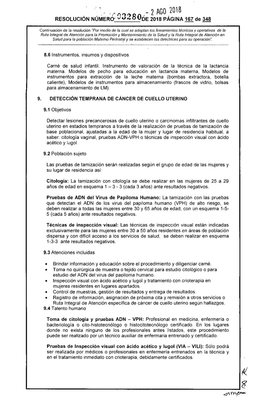 REPÚBLICA DE COLOMBIA
MINISTERIO DE SALUD Y PROTECCIÓN SOCIAL
RESOLUCIÓN NÚMER603280 DE 2018
2 AGO 2018
Por medio de la cual se adoptan los