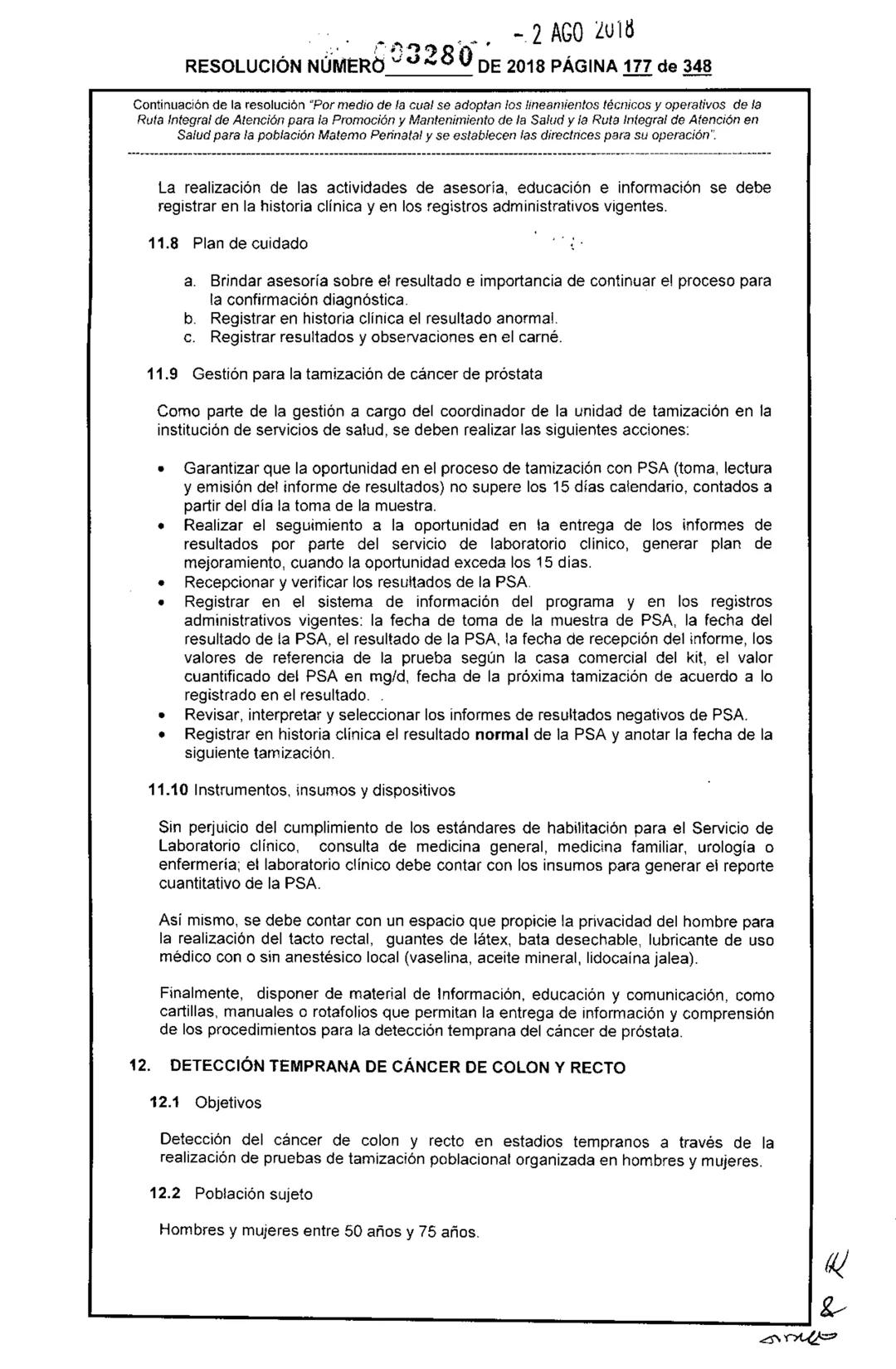 REPÚBLICA DE COLOMBIA
MINISTERIO DE SALUD Y PROTECCIÓN SOCIAL
RESOLUCIÓN NÚMER603280 DE 2018
2 AGO 2018
Por medio de la cual se adoptan los