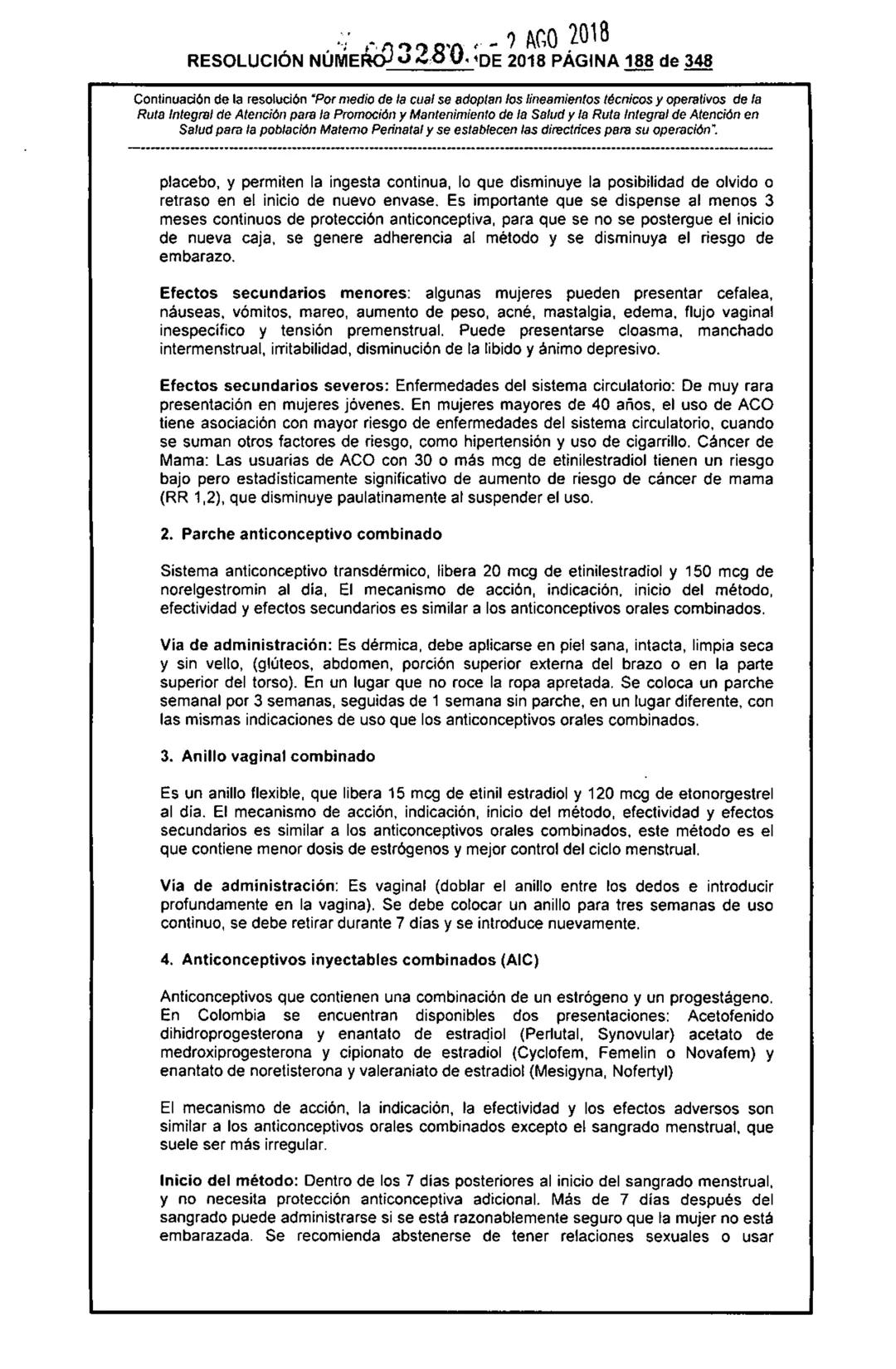 REPÚBLICA DE COLOMBIA
MINISTERIO DE SALUD Y PROTECCIÓN SOCIAL
RESOLUCIÓN NÚMER603280 DE 2018
2 AGO 2018
Por medio de la cual se adoptan los