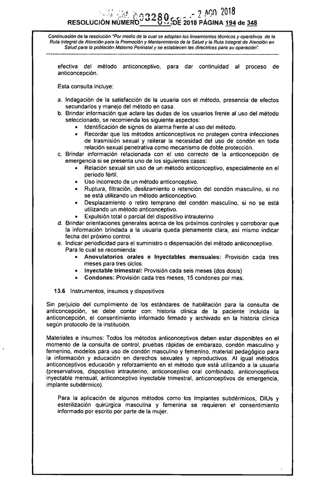 REPÚBLICA DE COLOMBIA
MINISTERIO DE SALUD Y PROTECCIÓN SOCIAL
RESOLUCIÓN NÚMER603280 DE 2018
2 AGO 2018
Por medio de la cual se adoptan los