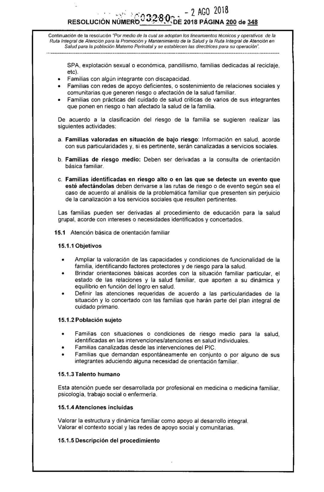 REPÚBLICA DE COLOMBIA
MINISTERIO DE SALUD Y PROTECCIÓN SOCIAL
RESOLUCIÓN NÚMER603280 DE 2018
2 AGO 2018
Por medio de la cual se adoptan los