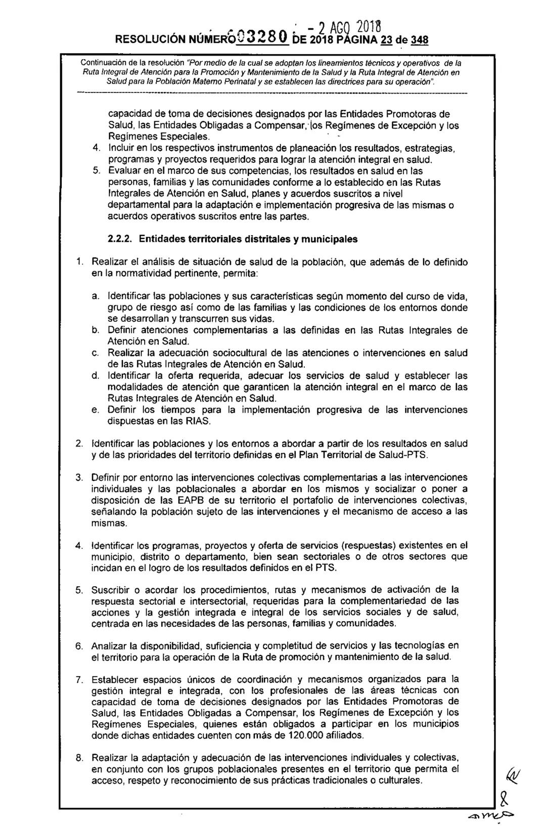 REPÚBLICA DE COLOMBIA
MINISTERIO DE SALUD Y PROTECCIÓN SOCIAL
RESOLUCIÓN NÚMER603280 DE 2018
2 AGO 2018
Por medio de la cual se adoptan los