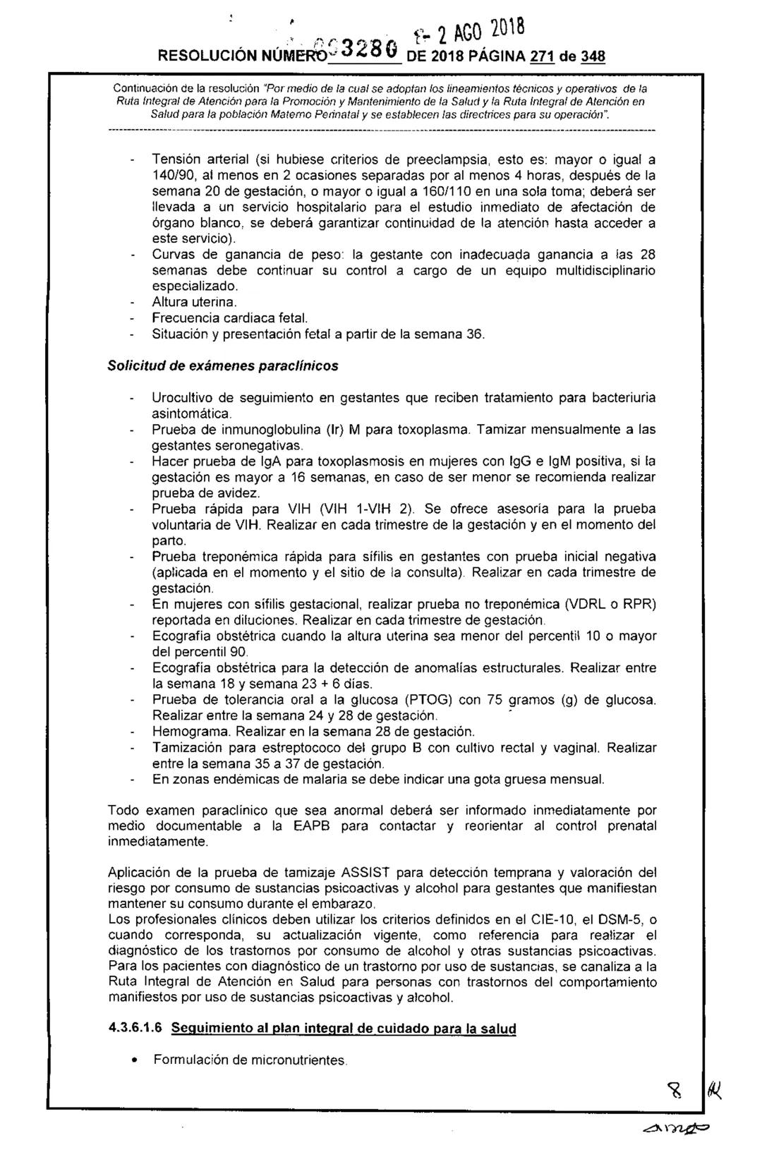 REPÚBLICA DE COLOMBIA
MINISTERIO DE SALUD Y PROTECCIÓN SOCIAL
RESOLUCIÓN NÚMER603280 DE 2018
2 AGO 2018
Por medio de la cual se adoptan los