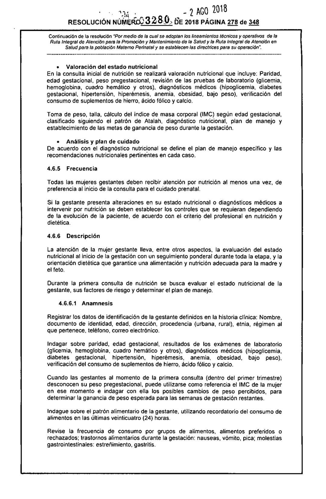 REPÚBLICA DE COLOMBIA
MINISTERIO DE SALUD Y PROTECCIÓN SOCIAL
RESOLUCIÓN NÚMER603280 DE 2018
2 AGO 2018
Por medio de la cual se adoptan los