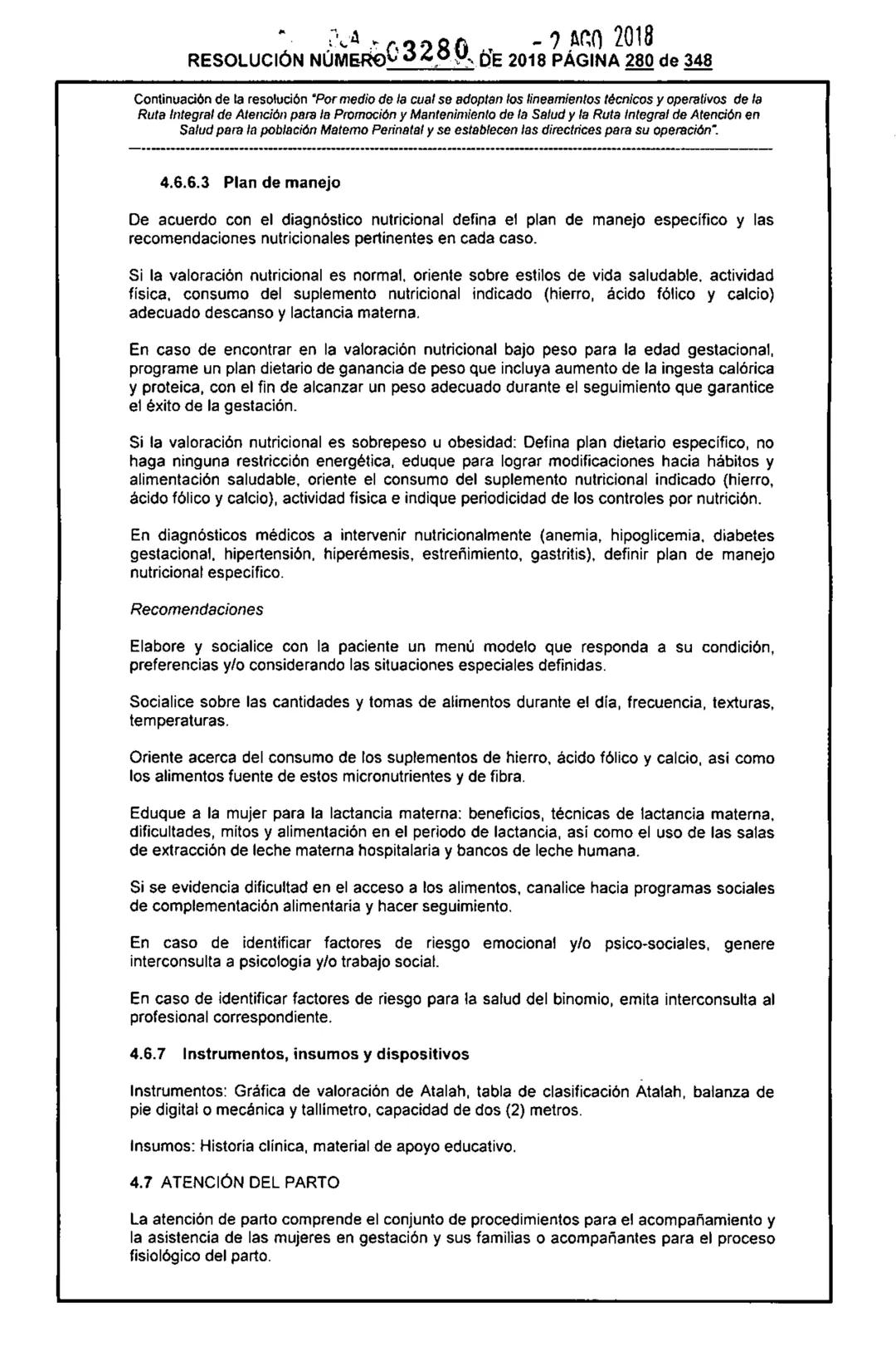REPÚBLICA DE COLOMBIA
MINISTERIO DE SALUD Y PROTECCIÓN SOCIAL
RESOLUCIÓN NÚMER603280 DE 2018
2 AGO 2018
Por medio de la cual se adoptan los
