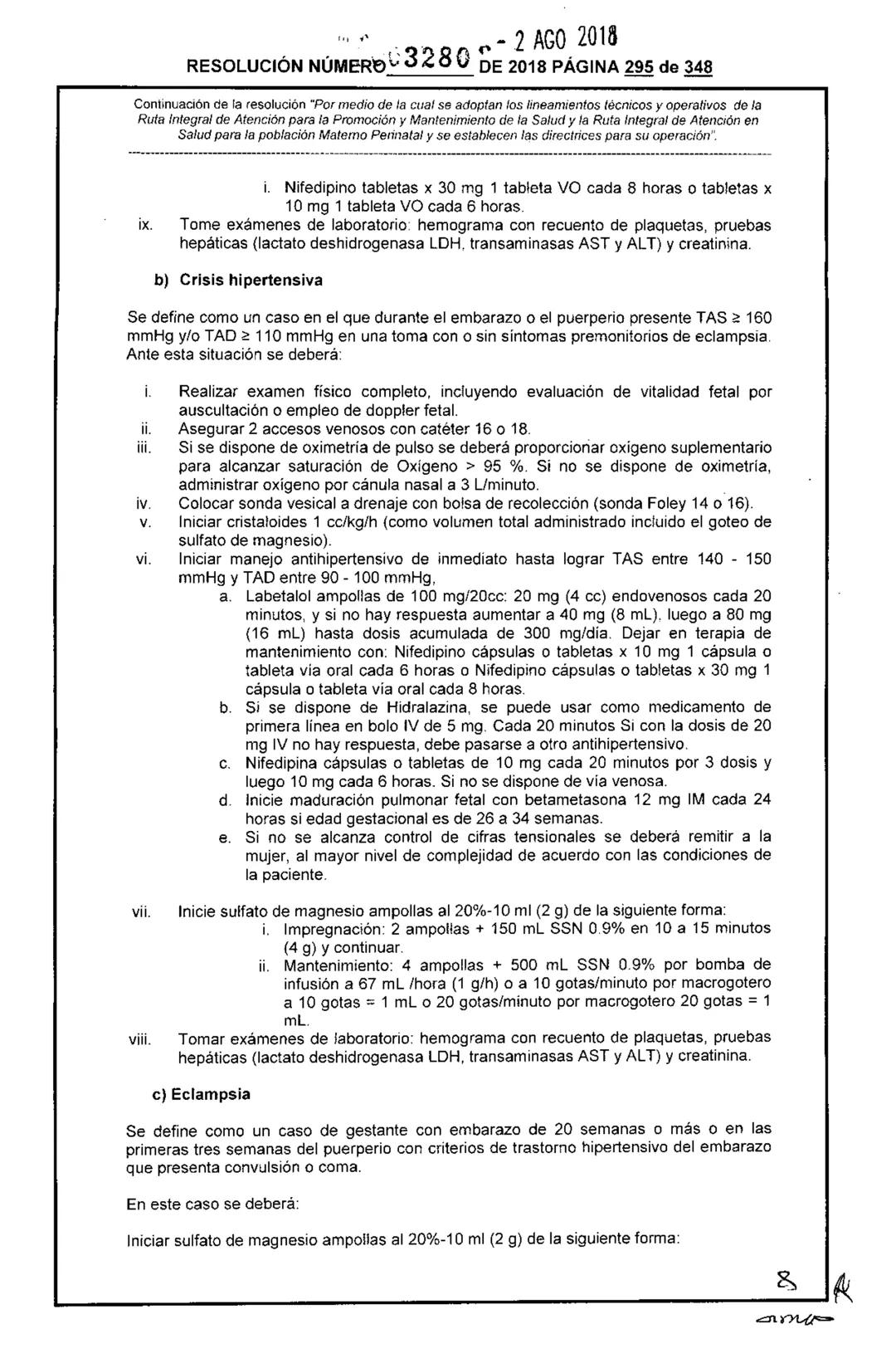 REPÚBLICA DE COLOMBIA
MINISTERIO DE SALUD Y PROTECCIÓN SOCIAL
RESOLUCIÓN NÚMER603280 DE 2018
2 AGO 2018
Por medio de la cual se adoptan los
