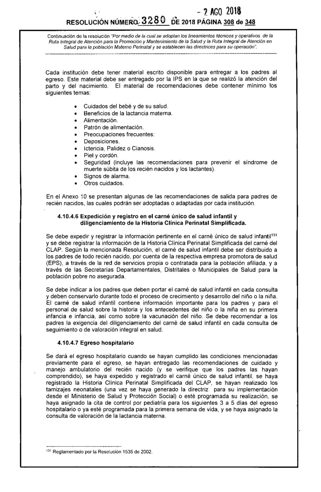 REPÚBLICA DE COLOMBIA
MINISTERIO DE SALUD Y PROTECCIÓN SOCIAL
RESOLUCIÓN NÚMER603280 DE 2018
2 AGO 2018
Por medio de la cual se adoptan los