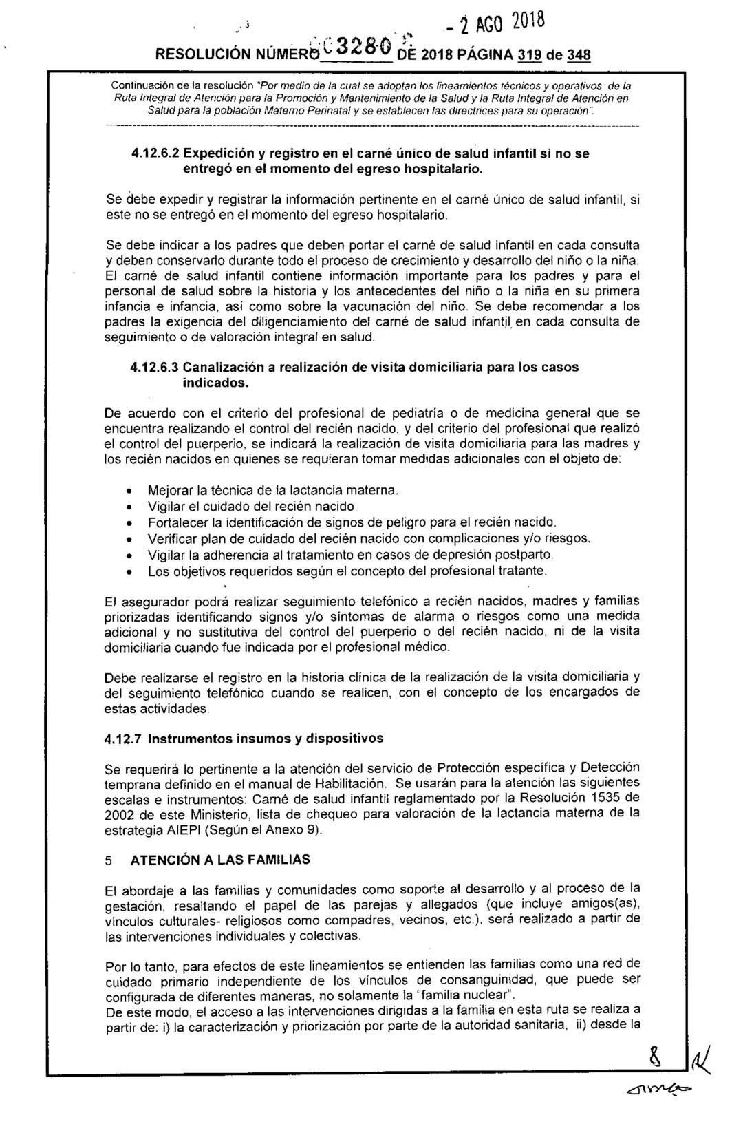 REPÚBLICA DE COLOMBIA
MINISTERIO DE SALUD Y PROTECCIÓN SOCIAL
RESOLUCIÓN NÚMER603280 DE 2018
2 AGO 2018
Por medio de la cual se adoptan los