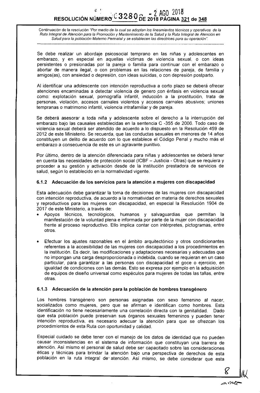 REPÚBLICA DE COLOMBIA
MINISTERIO DE SALUD Y PROTECCIÓN SOCIAL
RESOLUCIÓN NÚMER603280 DE 2018
2 AGO 2018
Por medio de la cual se adoptan los