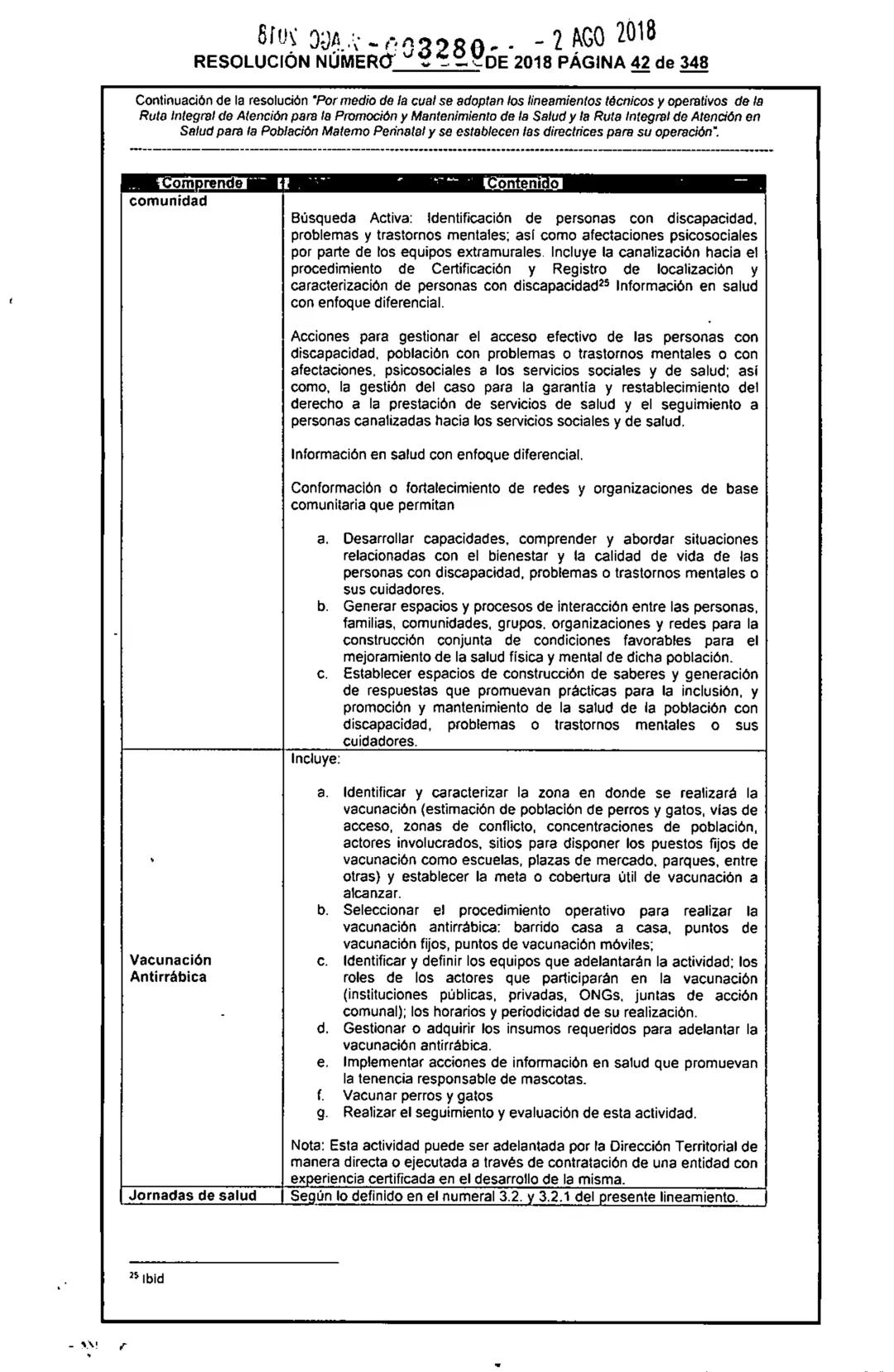 REPÚBLICA DE COLOMBIA
MINISTERIO DE SALUD Y PROTECCIÓN SOCIAL
RESOLUCIÓN NÚMER603280 DE 2018
2 AGO 2018
Por medio de la cual se adoptan los