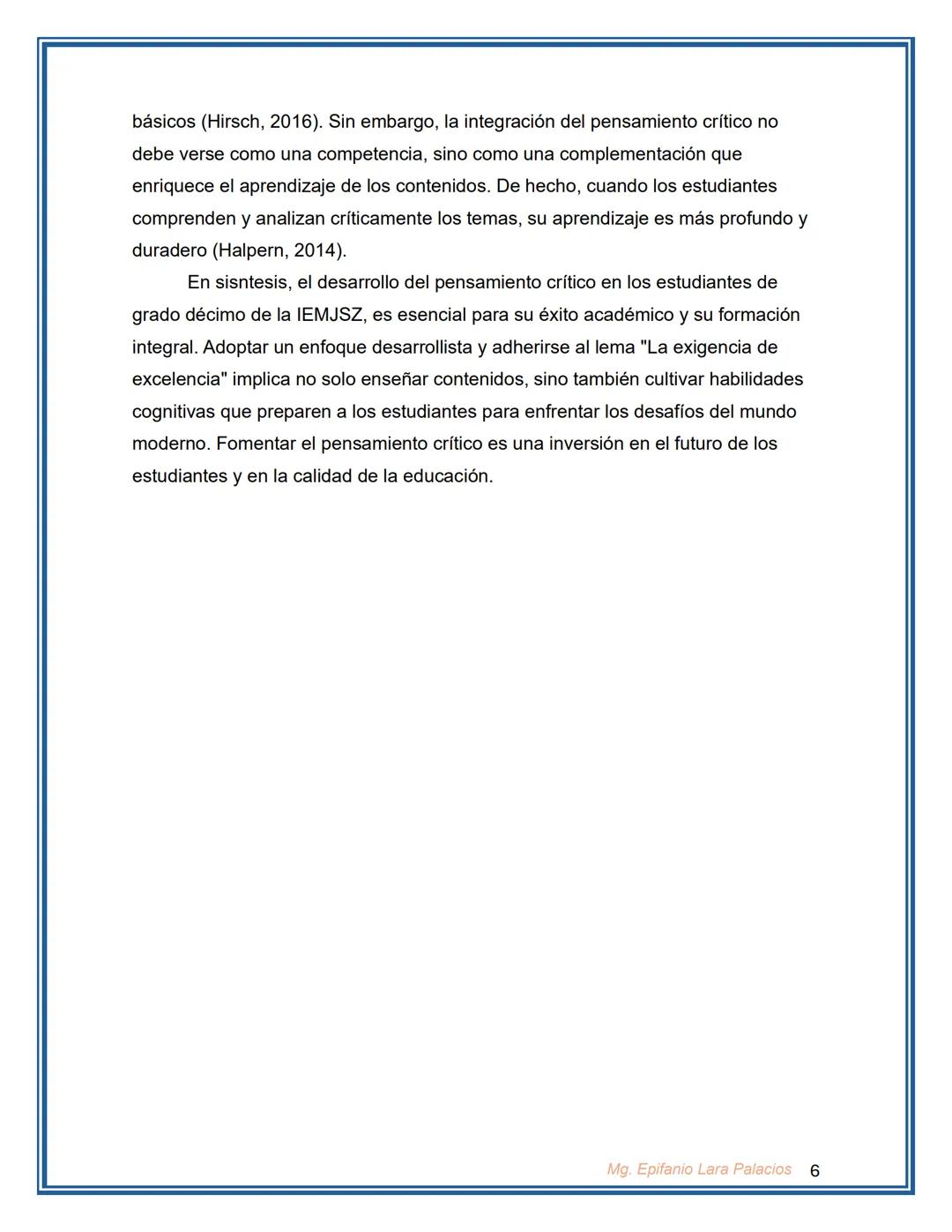 INSTITUCION EDUCATIVA MUNICIPAL JOSE DE LOS SANTOS
PAGINA:
CODIGO:
ZUNIGA
Sede: Principal
VERSION 1
Ensayo Crítico argumentativo
Fecha elabo
