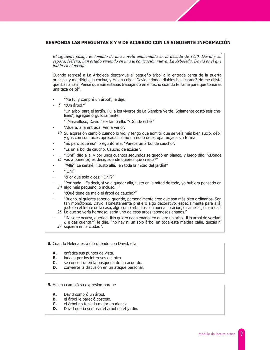 icfes
saber pro
CUADERNILLO DE PREGUNTAS
Módulo de lectura crítica
Saber Pro
GOBIERNO
DE COLOMBIA
MINEDUCACIÓN icfes
mejor saber Presidente