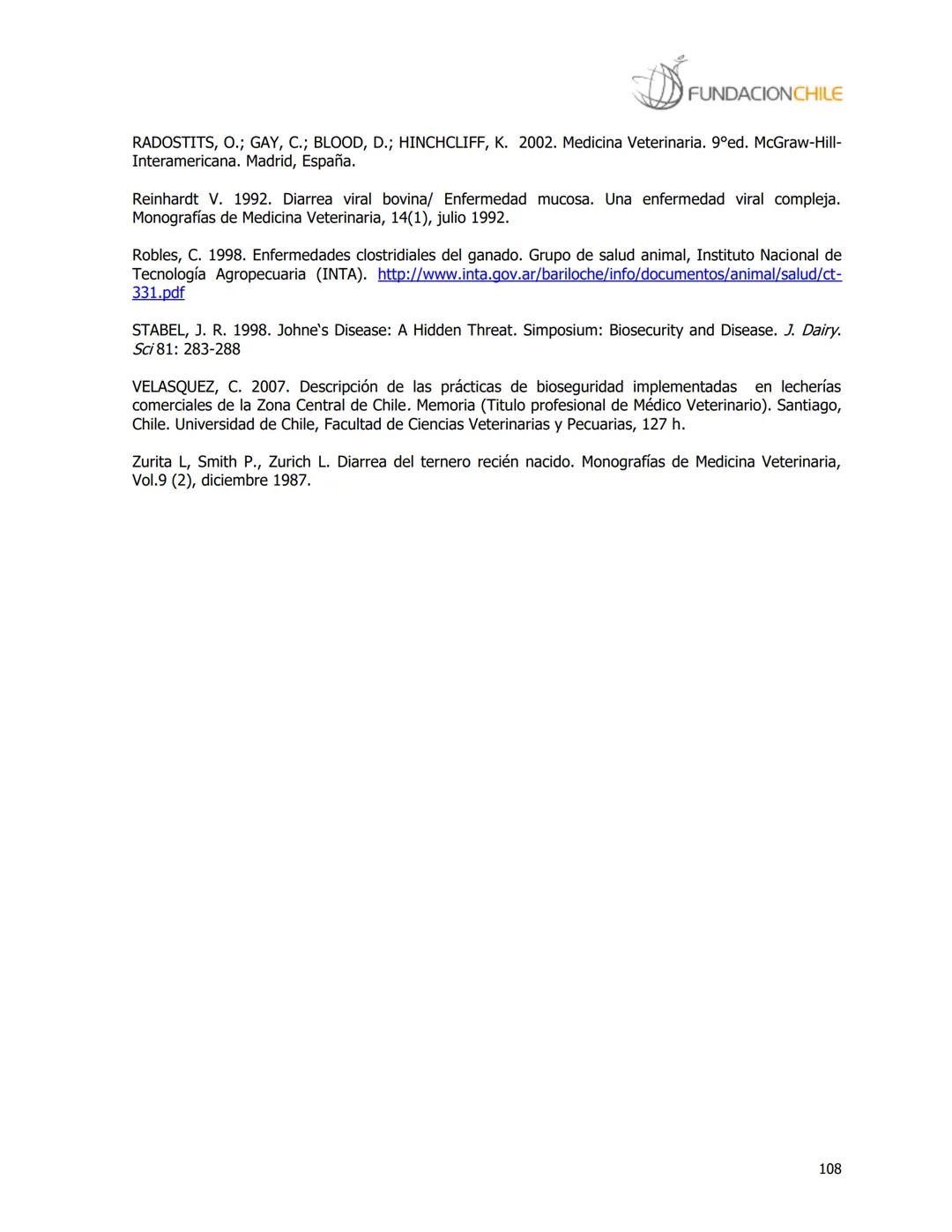 # FUNDACIONCHILE
MANUAL DE PRODUCCIÓN BOVINA
Dirigido a profesionales y técnicos
Agosto de 2008 FUNDACIONCHILE
INDICE
Introducción...
1.