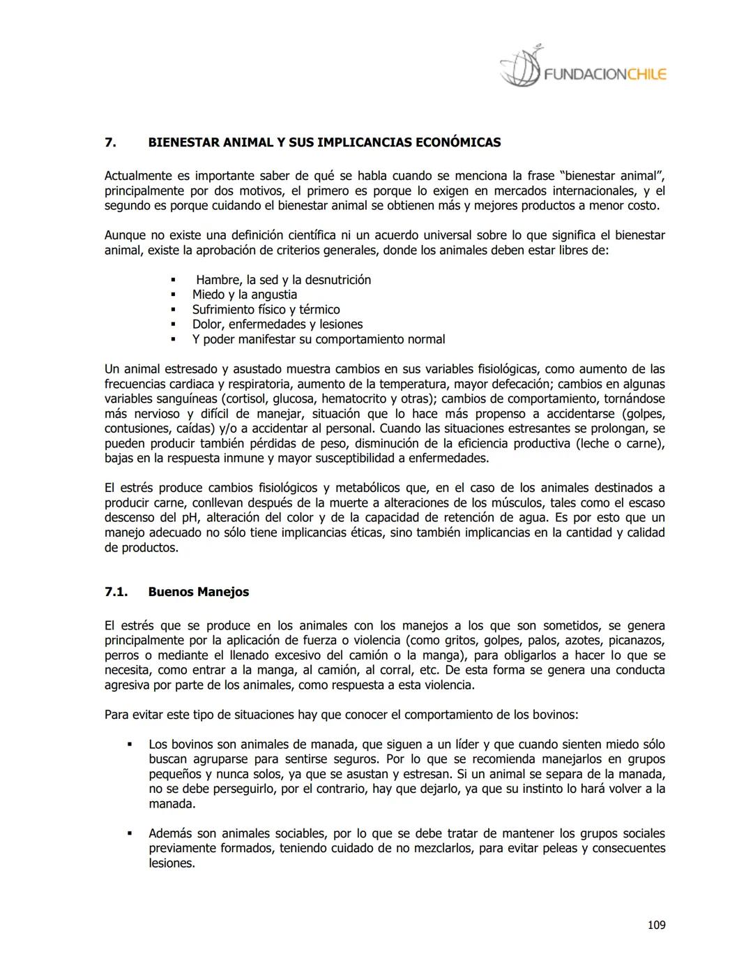 # FUNDACIONCHILE
MANUAL DE PRODUCCIÓN BOVINA
Dirigido a profesionales y técnicos
Agosto de 2008 FUNDACIONCHILE
INDICE
Introducción...
1.