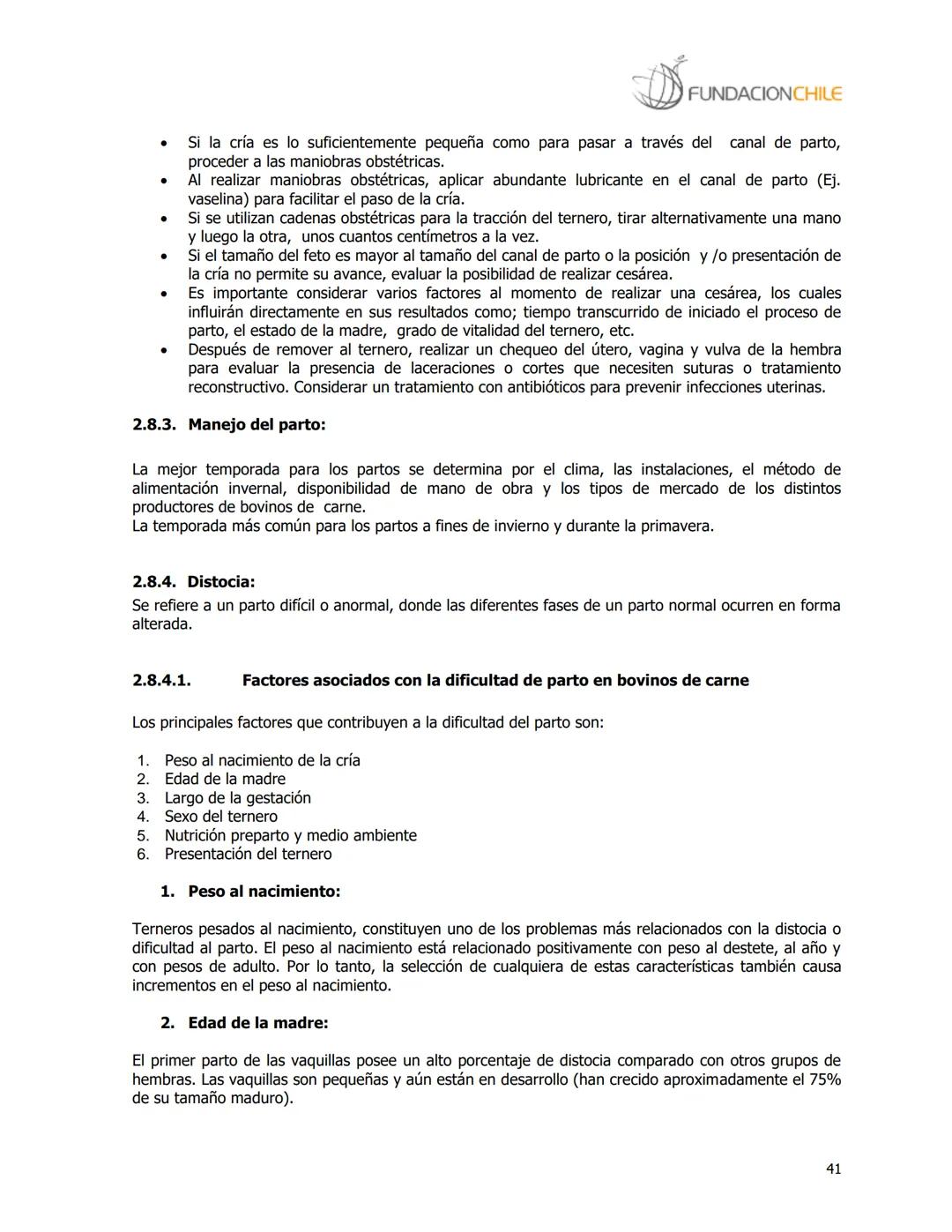 # FUNDACIONCHILE
MANUAL DE PRODUCCIÓN BOVINA
Dirigido a profesionales y técnicos
Agosto de 2008 FUNDACIONCHILE
INDICE
Introducción...
1.