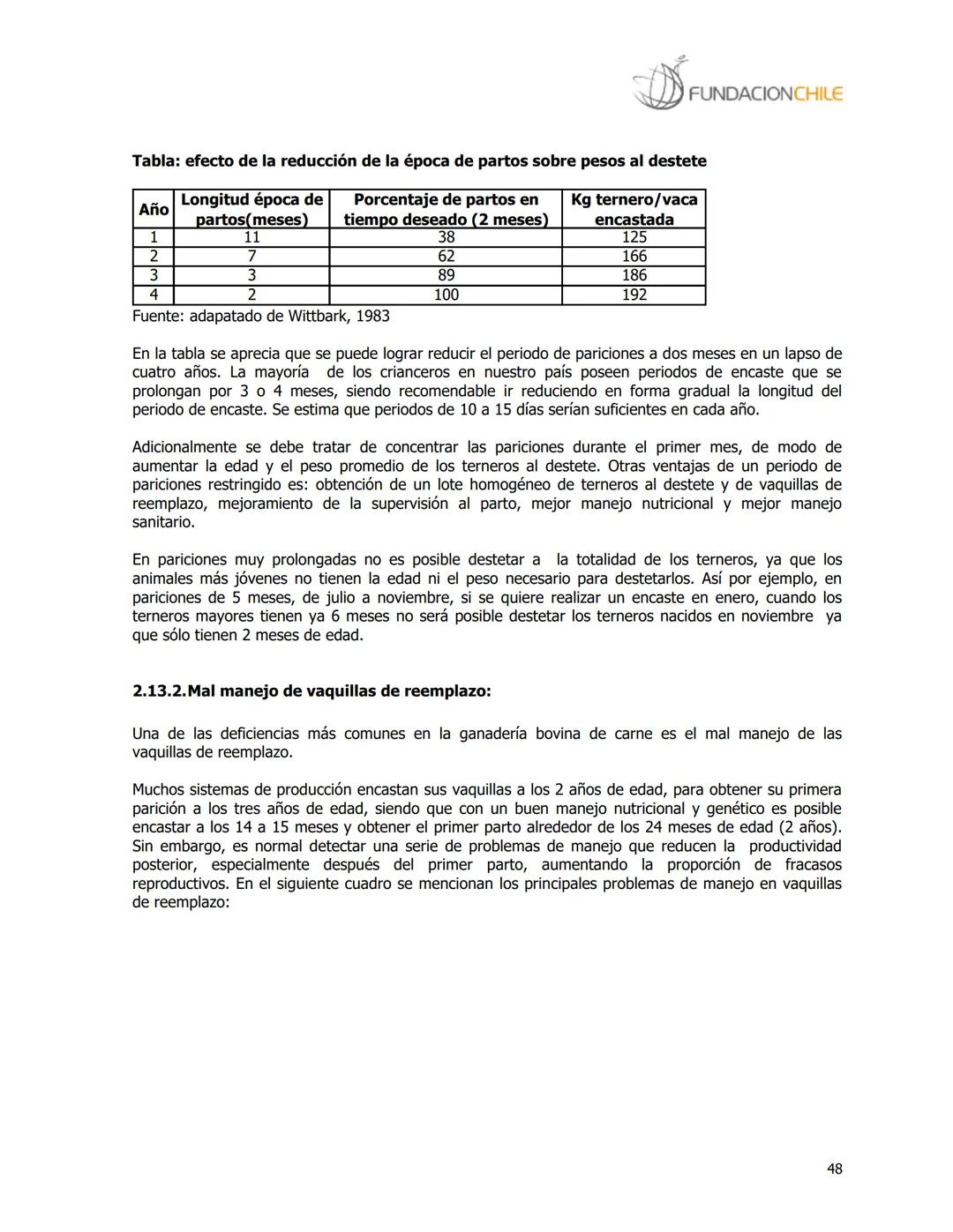 # FUNDACIONCHILE
MANUAL DE PRODUCCIÓN BOVINA
Dirigido a profesionales y técnicos
Agosto de 2008 FUNDACIONCHILE
INDICE
Introducción...
1.