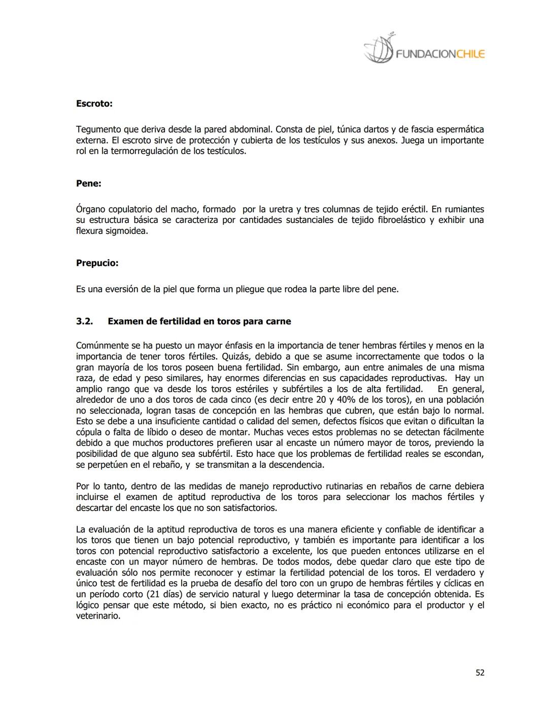 # FUNDACIONCHILE
MANUAL DE PRODUCCIÓN BOVINA
Dirigido a profesionales y técnicos
Agosto de 2008 FUNDACIONCHILE
INDICE
Introducción...
1.