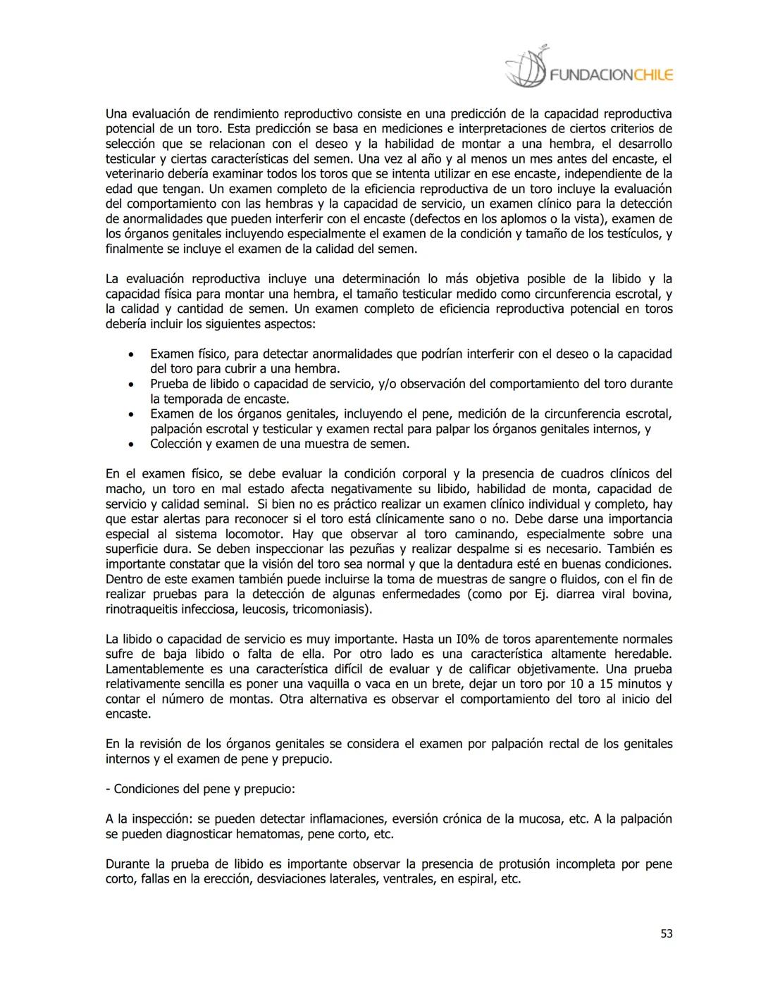# FUNDACIONCHILE
MANUAL DE PRODUCCIÓN BOVINA
Dirigido a profesionales y técnicos
Agosto de 2008 FUNDACIONCHILE
INDICE
Introducción...
1.