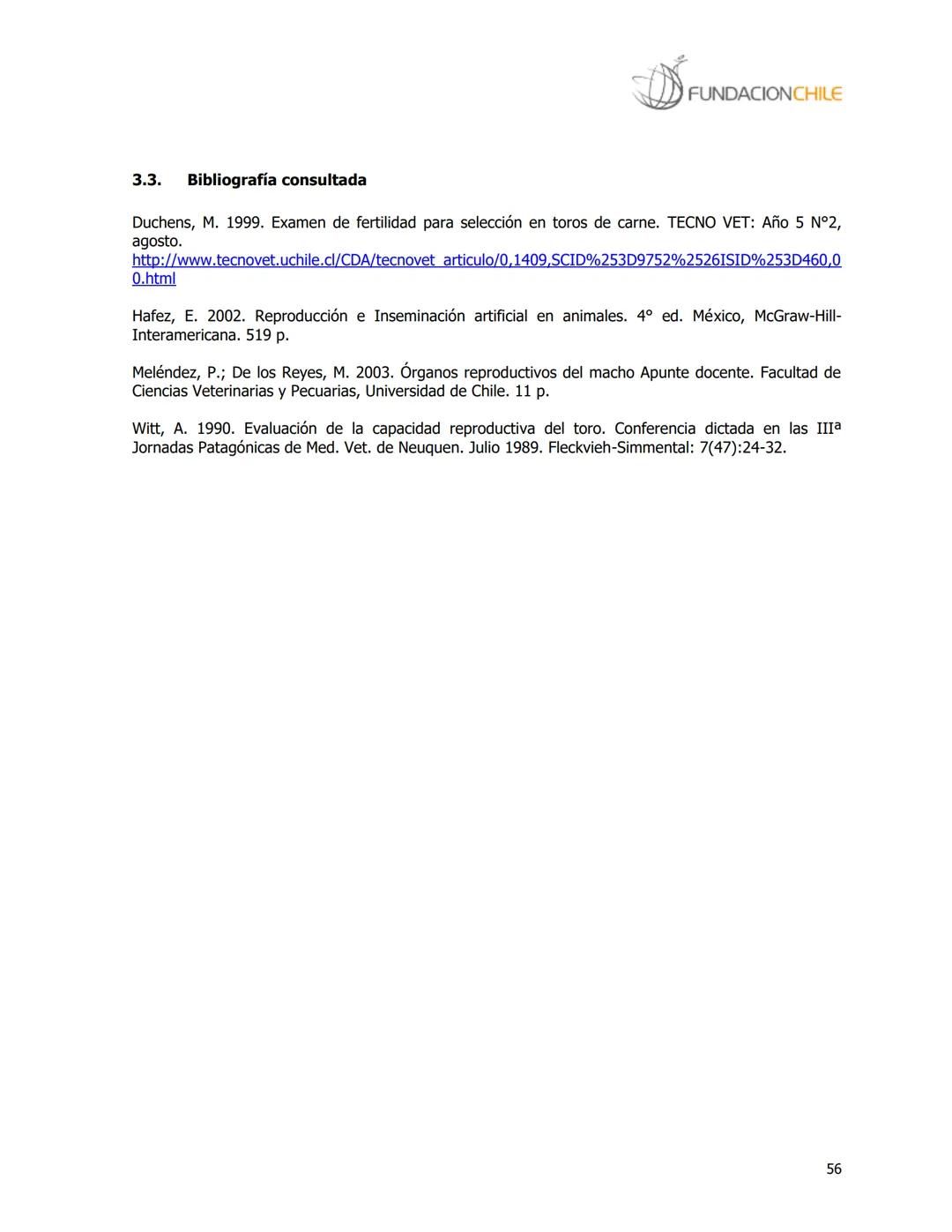 # FUNDACIONCHILE
MANUAL DE PRODUCCIÓN BOVINA
Dirigido a profesionales y técnicos
Agosto de 2008 FUNDACIONCHILE
INDICE
Introducción...
1.