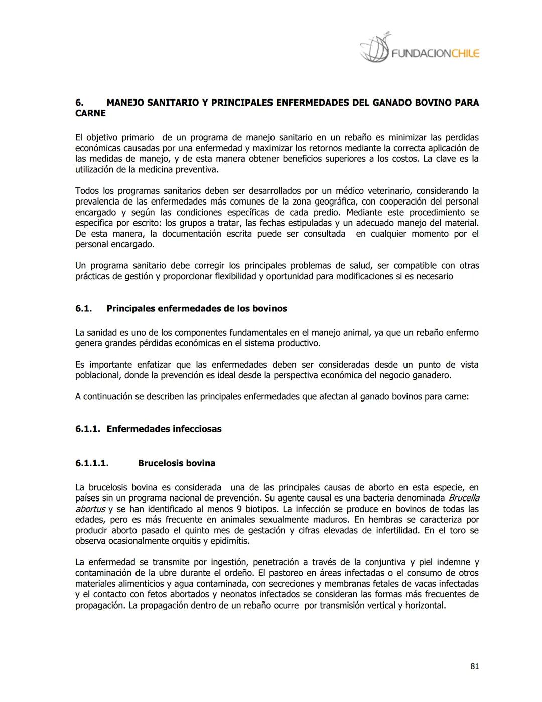 # FUNDACIONCHILE
MANUAL DE PRODUCCIÓN BOVINA
Dirigido a profesionales y técnicos
Agosto de 2008 FUNDACIONCHILE
INDICE
Introducción...
1.