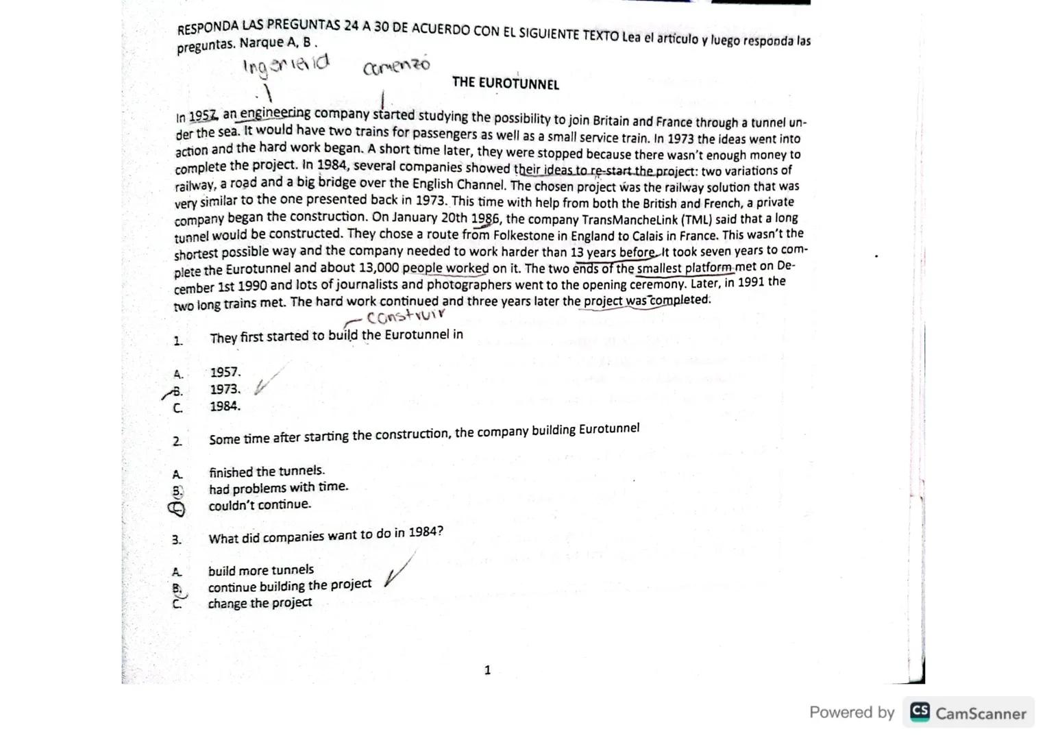 RESPONDA LAS PREGUNTAS 24 A 30 DE ACUERDO CON EL SIGUIENTE TEXTO Lea el artículo y luego responda las
preguntas. Narque A, B.
Ingenierid
com
