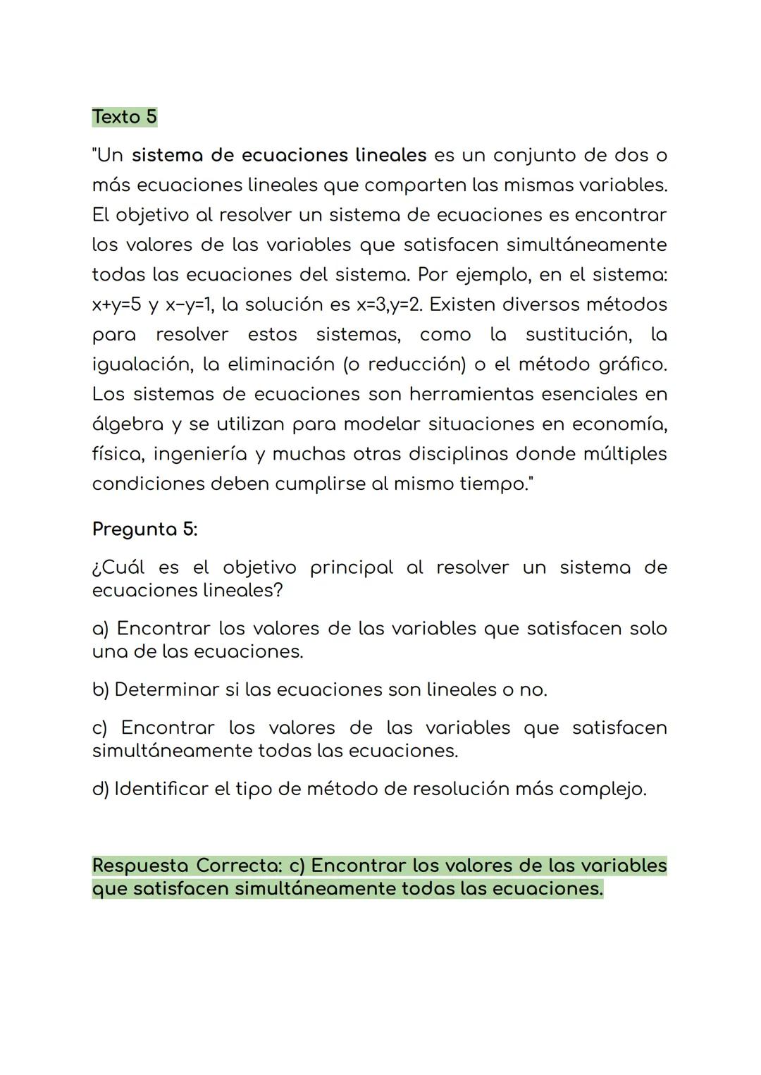 Sistema de ecuaciones lineales