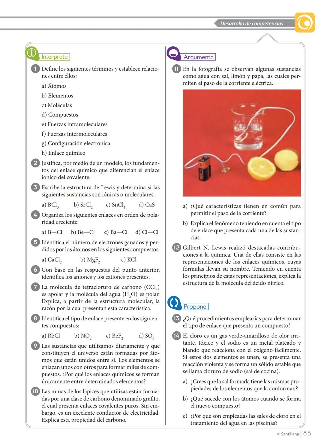 CAMPAÑA
Santillana
VERDE
•
PAPEL ECOLÓGICO
HIPERTEXTO
Santillana
química
César Humberto Mondragón Martínez
Luz Yadira Peña Gómez
Martha Sánc