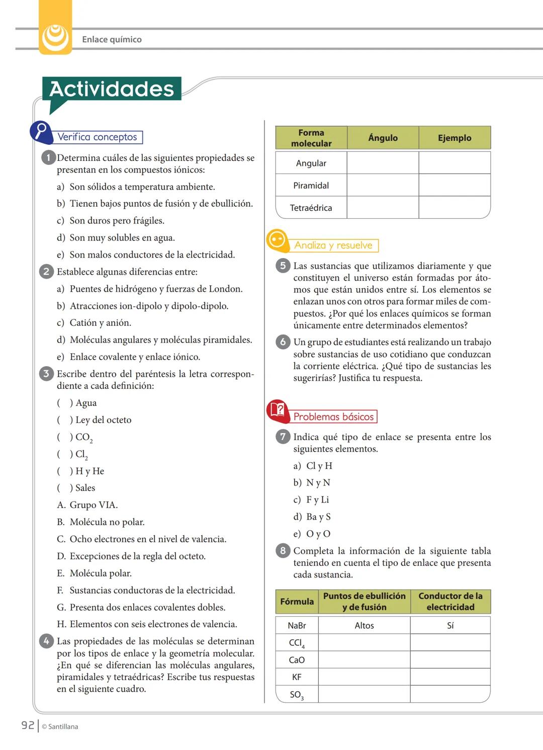 CAMPAÑA
Santillana
VERDE
•
PAPEL ECOLÓGICO
HIPERTEXTO
Santillana
química
César Humberto Mondragón Martínez
Luz Yadira Peña Gómez
Martha Sánc