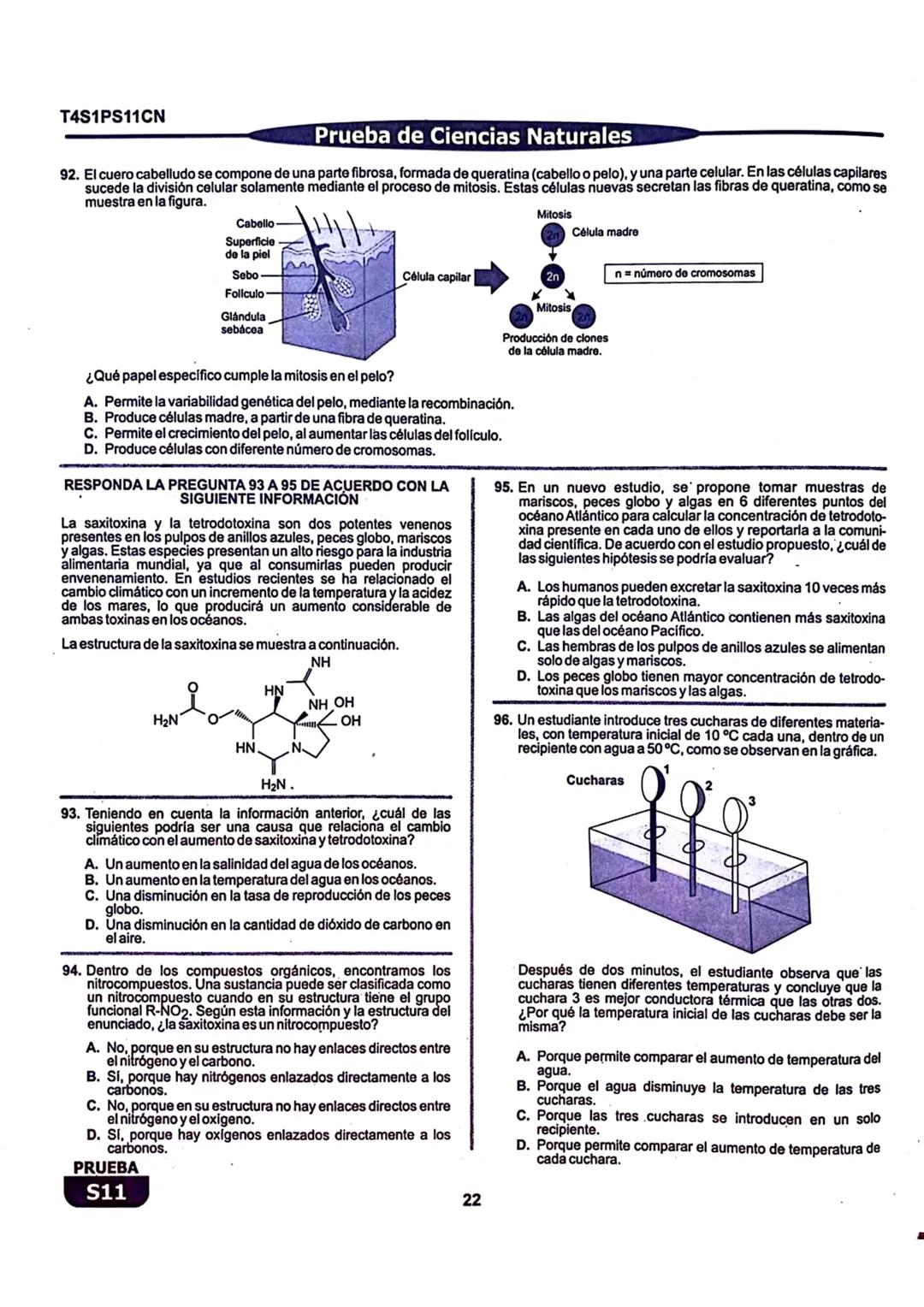 La
Evaluación
S11
Evaluación por Desempeño en Competencias
Primera sesión
En el siguiente cuadro se muestran las pruebas que conforman el ex