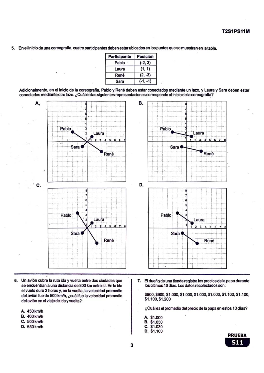 La
Evaluación
S11
Evaluación por Desempeño en Competencias
Primera sesión
En el siguiente cuadro se muestran las pruebas que conforman el ex