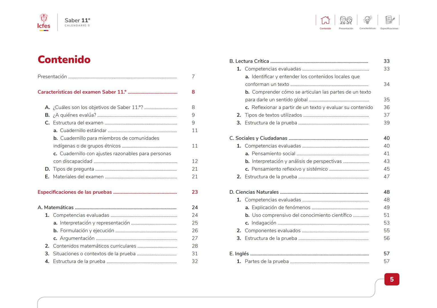 Educación
Guía de orientación
del Examen Saber 11.°
2025-1
Calendario B
CAJA DE
HERRAMIENTAS
SABER 11.º
Icfes Icfes
Saber 11°
CALENDARIO B
G