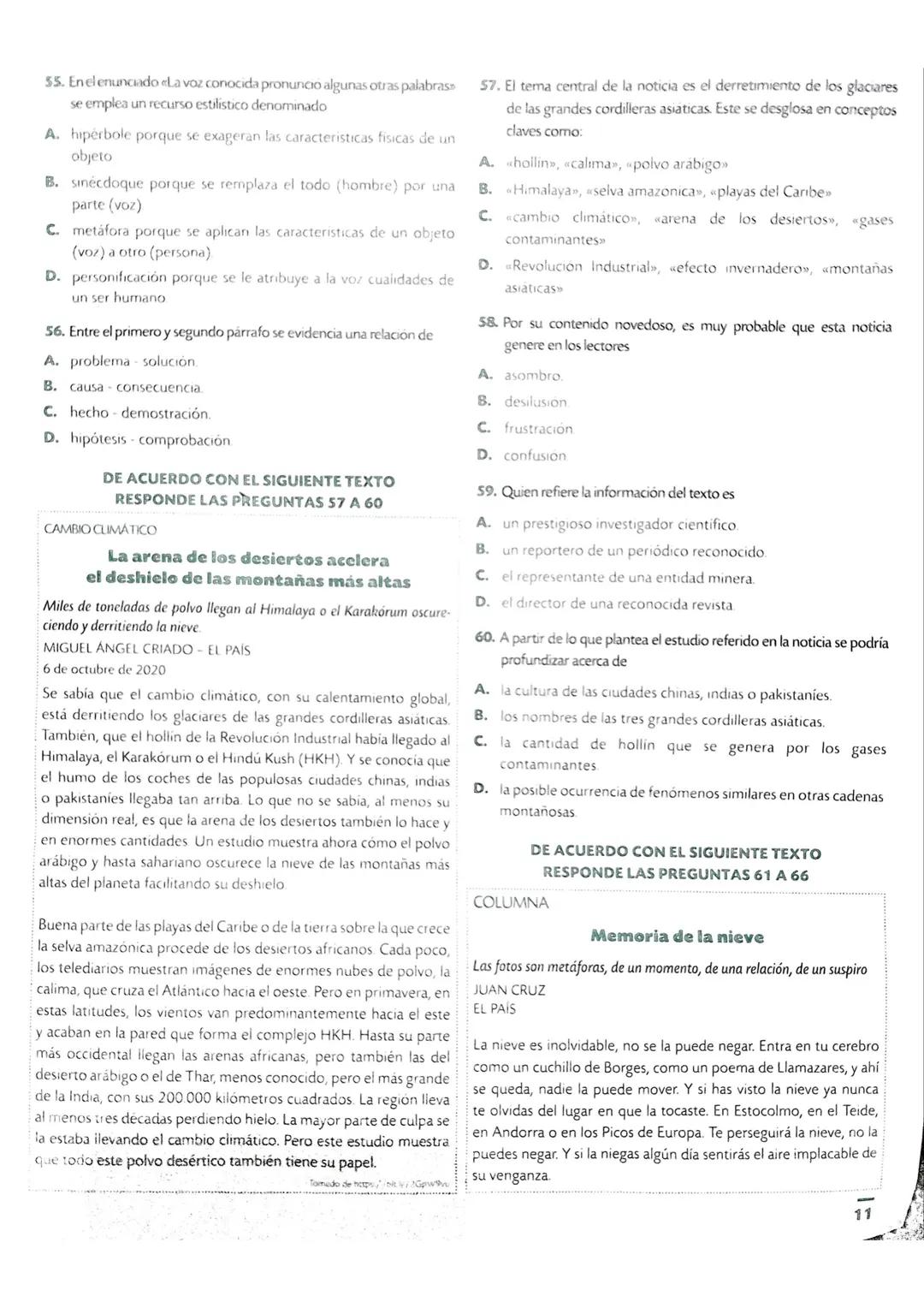 MATEMÁTICAS
1. Un profesor presenta a sus estudiantes los siguientes números
reales y les solicita escoger los que pertenezcan al conjunto d