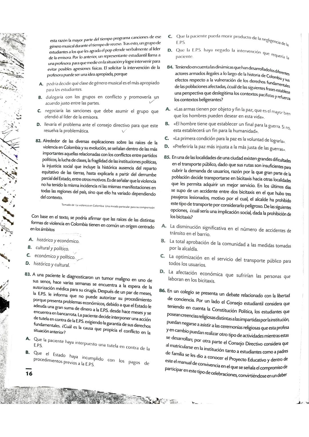 MATEMÁTICAS
1. Un profesor presenta a sus estudiantes los siguientes números
reales y les solicita escoger los que pertenezcan al conjunto d