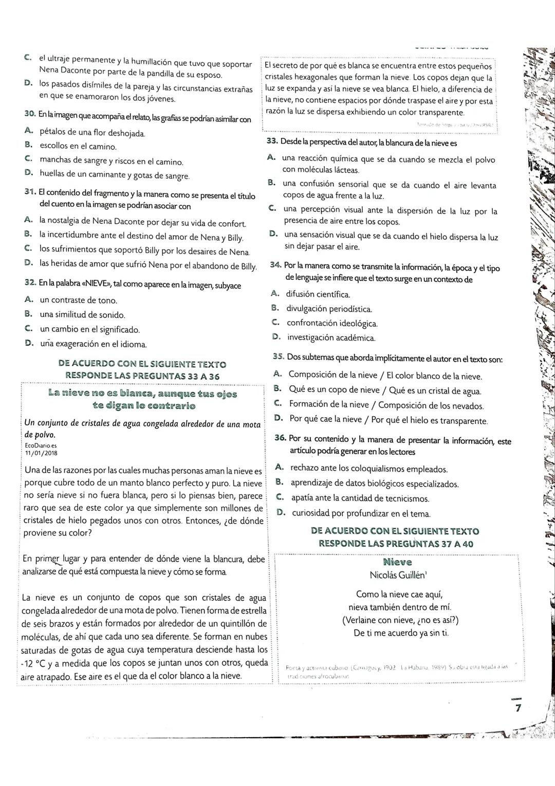MATEMÁTICAS
1. Un profesor presenta a sus estudiantes los siguientes números
reales y les solicita escoger los que pertenezcan al conjunto d